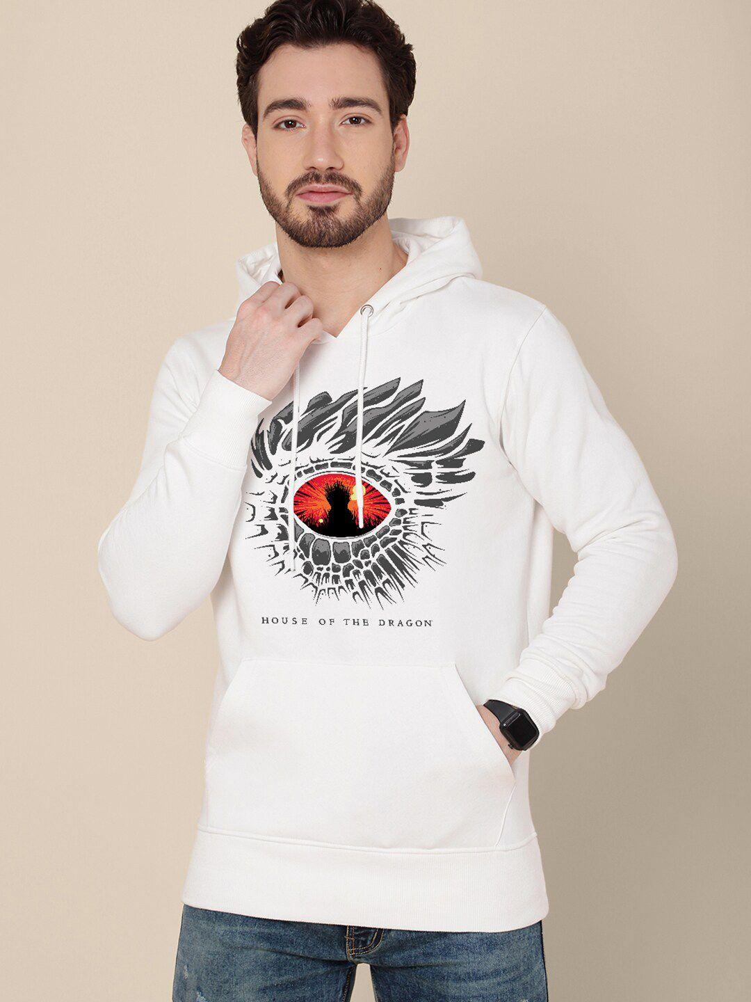 free-authority-men-white-house-of-dragon-printed-hooded-sweatshirt