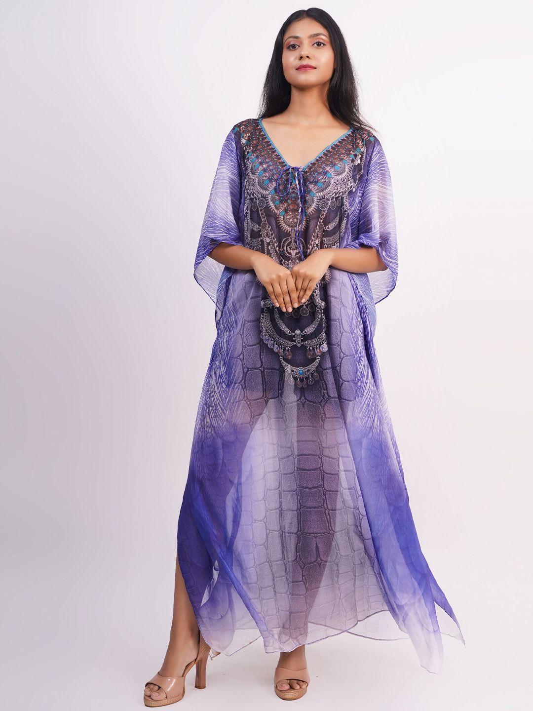 rajoria-instyle-blue-&-black-georgette-ethnic-kaftan-maxi-dress