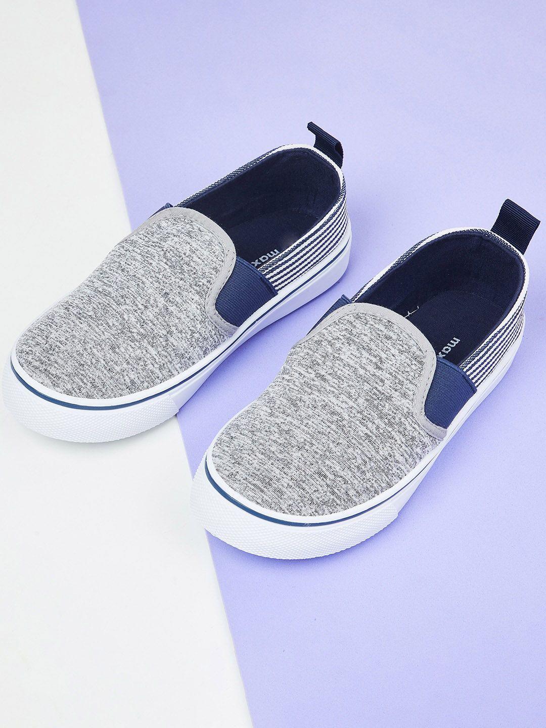max-boys-grey-slip-on-sneakers