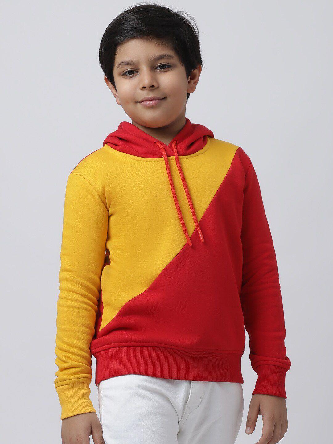 rute-boys-red-colourblocked-hooded-fleece-sweatshirt