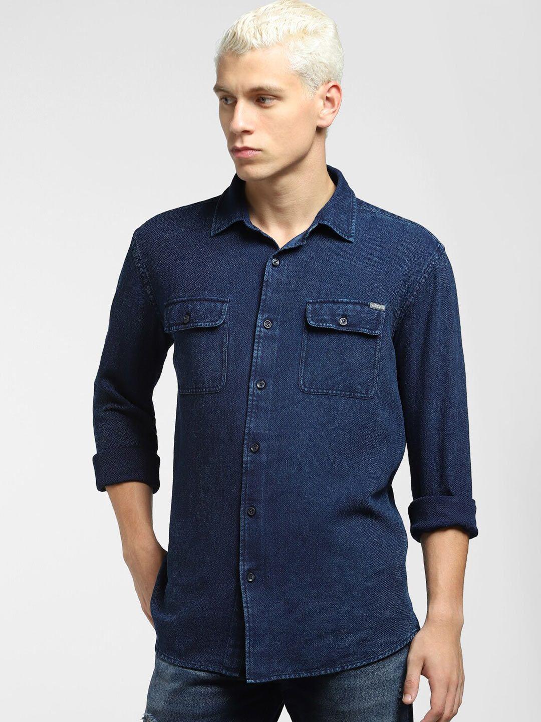 jack-&-jones-men-blue-casual-shirt
