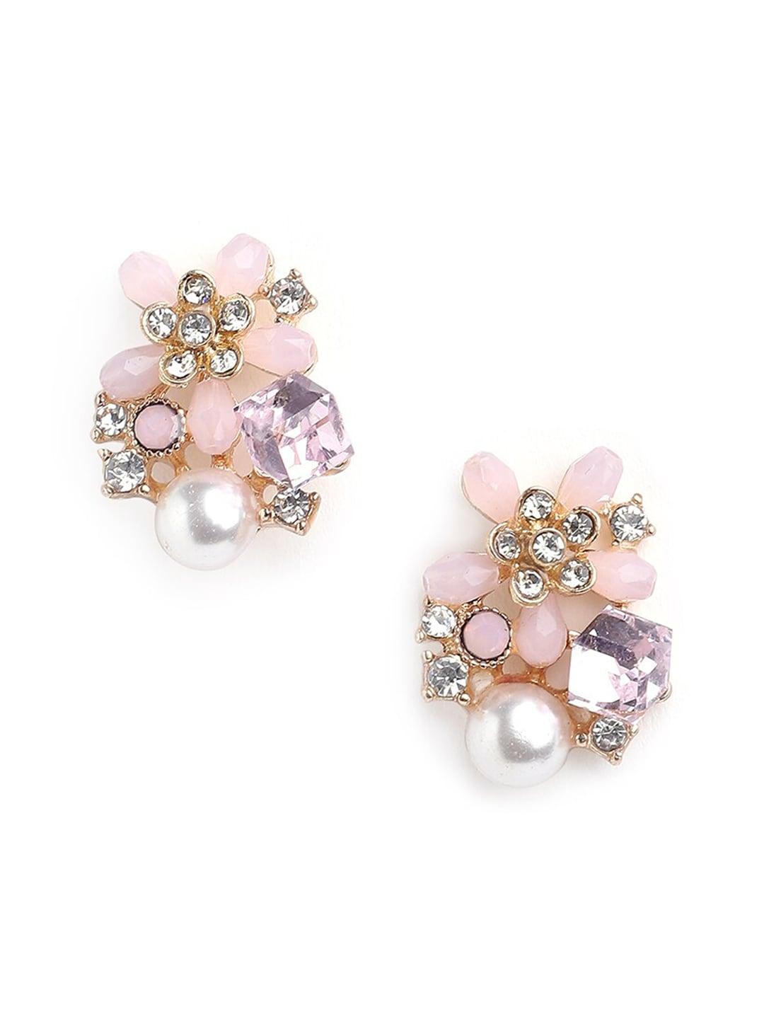aldo-pink-contemporary-studs-earrings