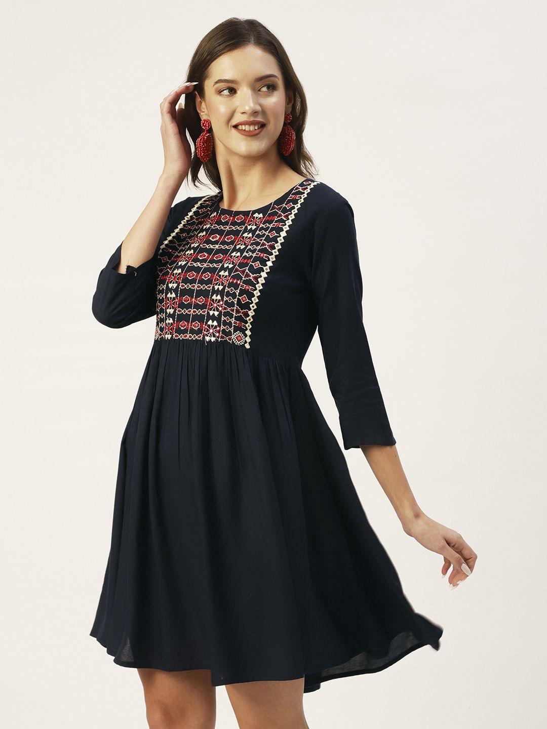 anubhutee-women-navy-blue-ethnic-motifs-embroidered-a-line-dress