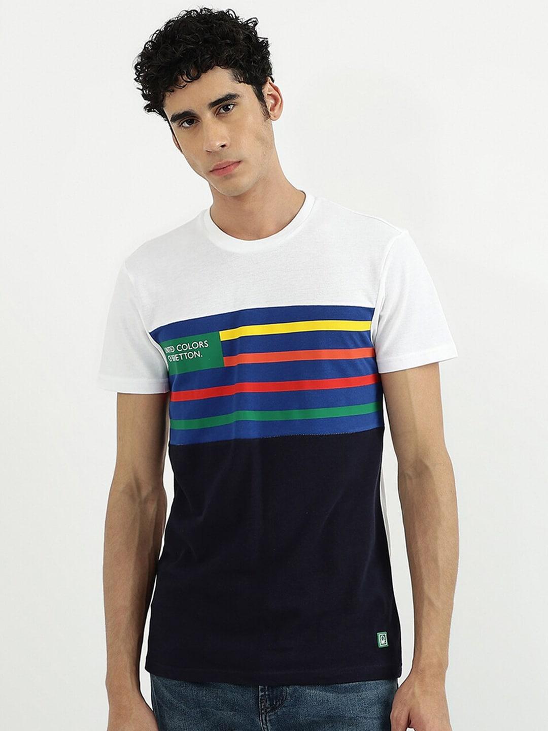 united-colors-of-benetton-men-black-&-white-colourblocked-cotton-t-shirt