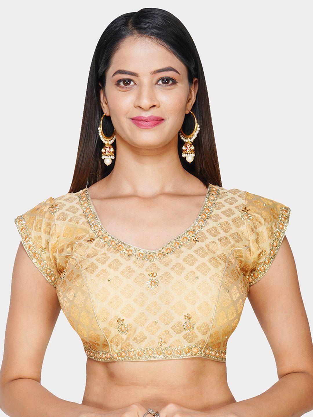 trendzmy-beige-embroidered-silk-saree-blouse