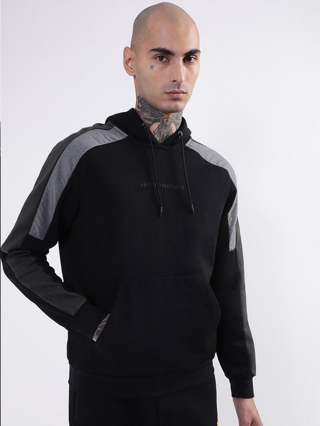 antony-morato-men-black-raglan-sleeves-hooded-sweatshirt