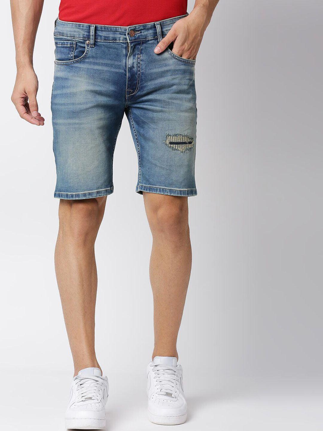 pepe-jeans-men-blue-washed-skinny-fit-denim-shorts