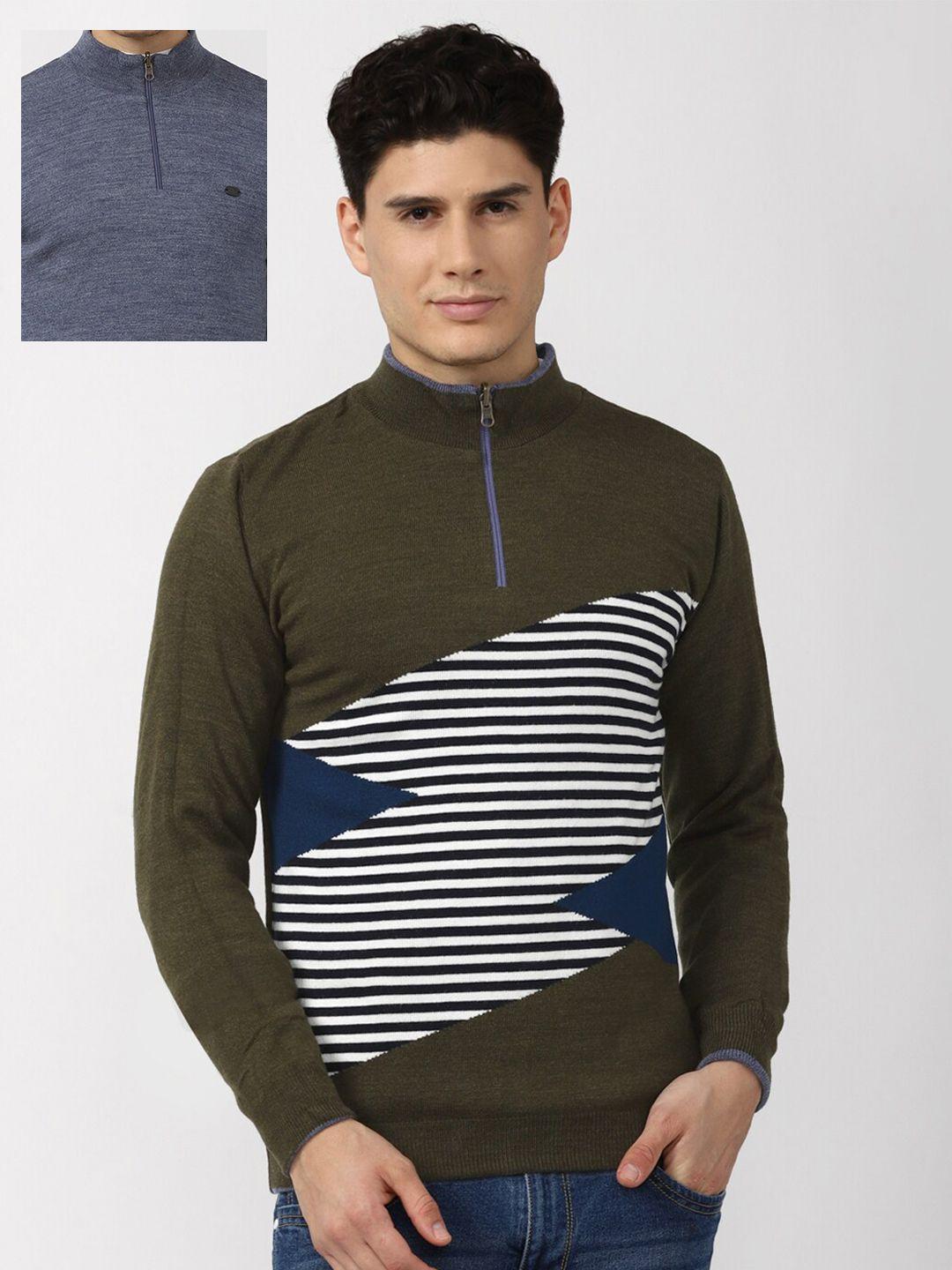 peter-england-casuals-men-pack-of-2-printed-pullover-with-zip-detail-detail