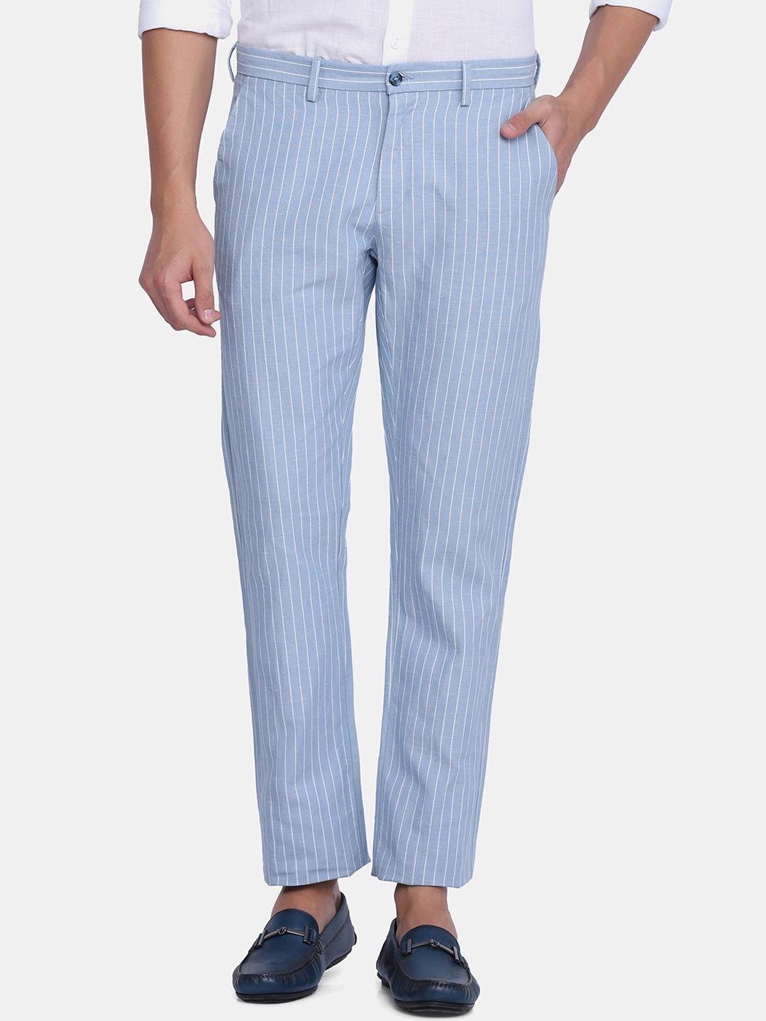 blackberrys-men-blue-striped-slim-fit-trousers