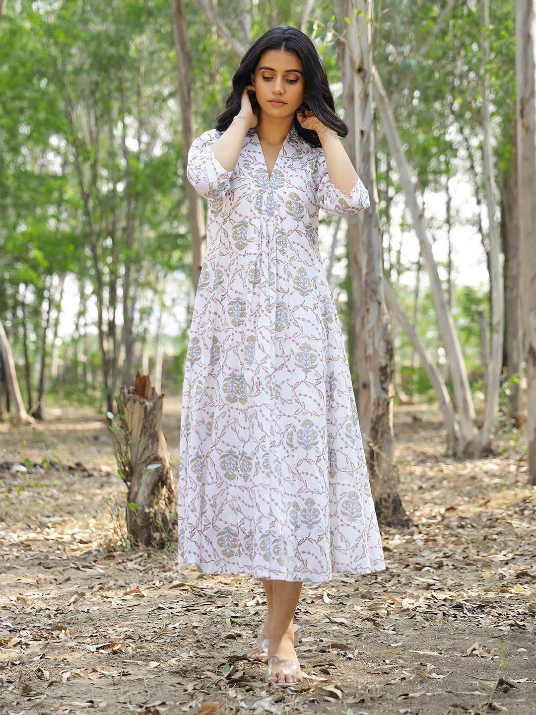 kapraaha-white-floral-shirt-midi-dress