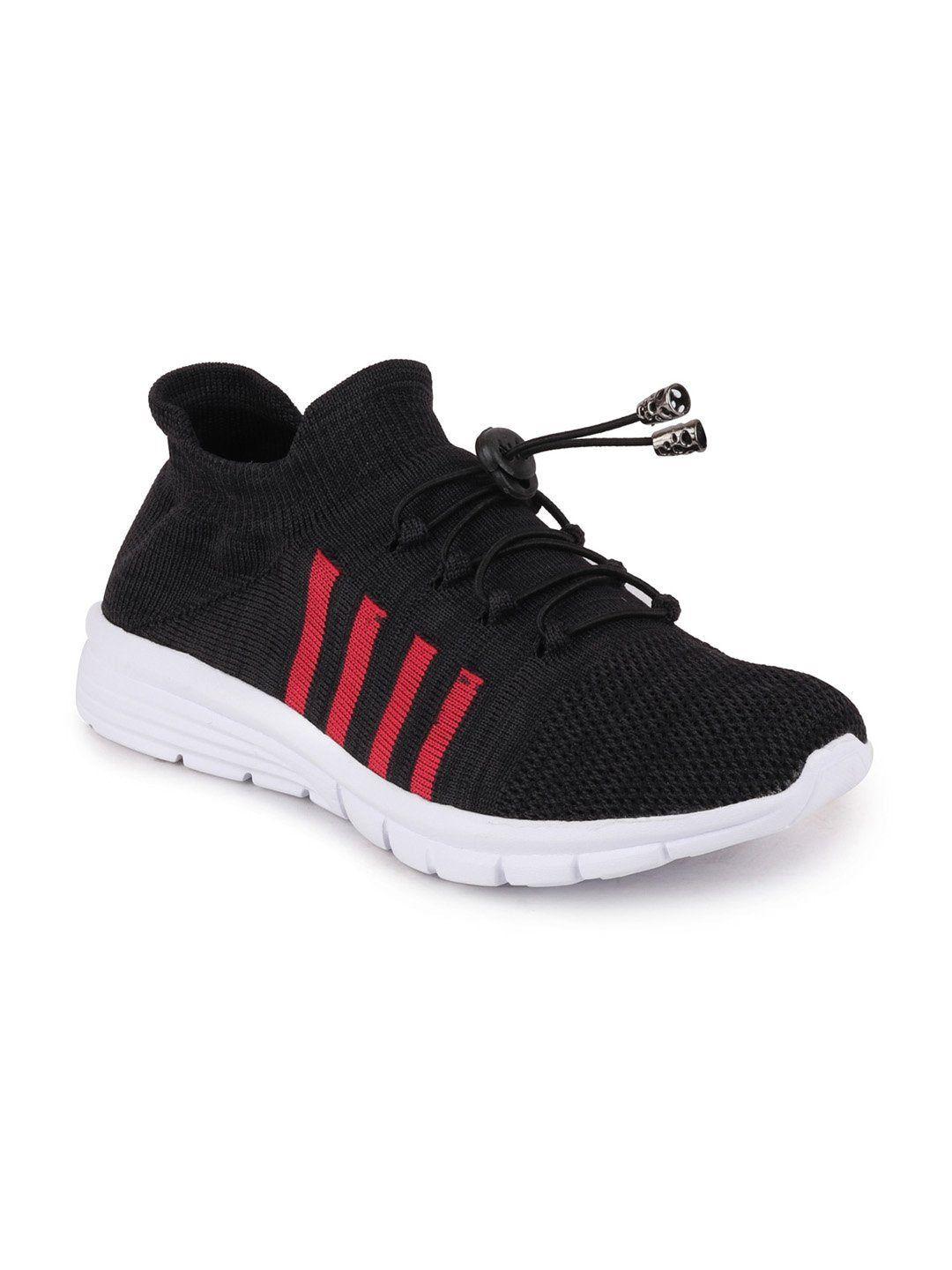 fausto-men-black-mesh-running-non-marking-lace-up-sports-shoes