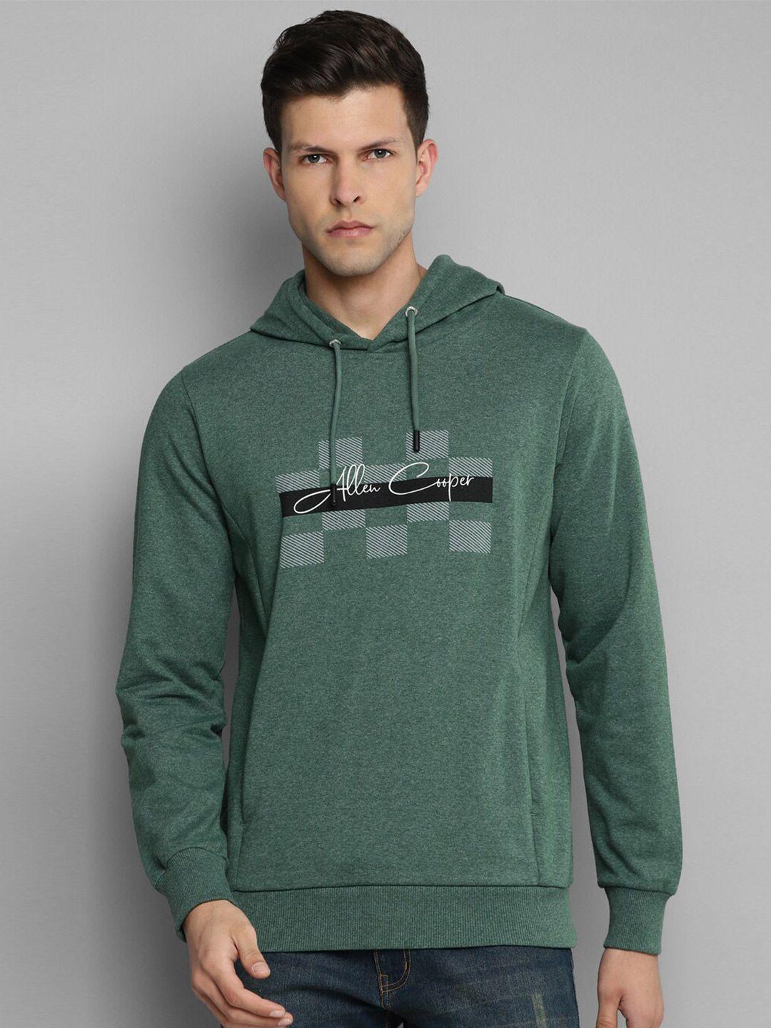 allen-cooper-men-olive-green-printed-hooded-sweatshirt