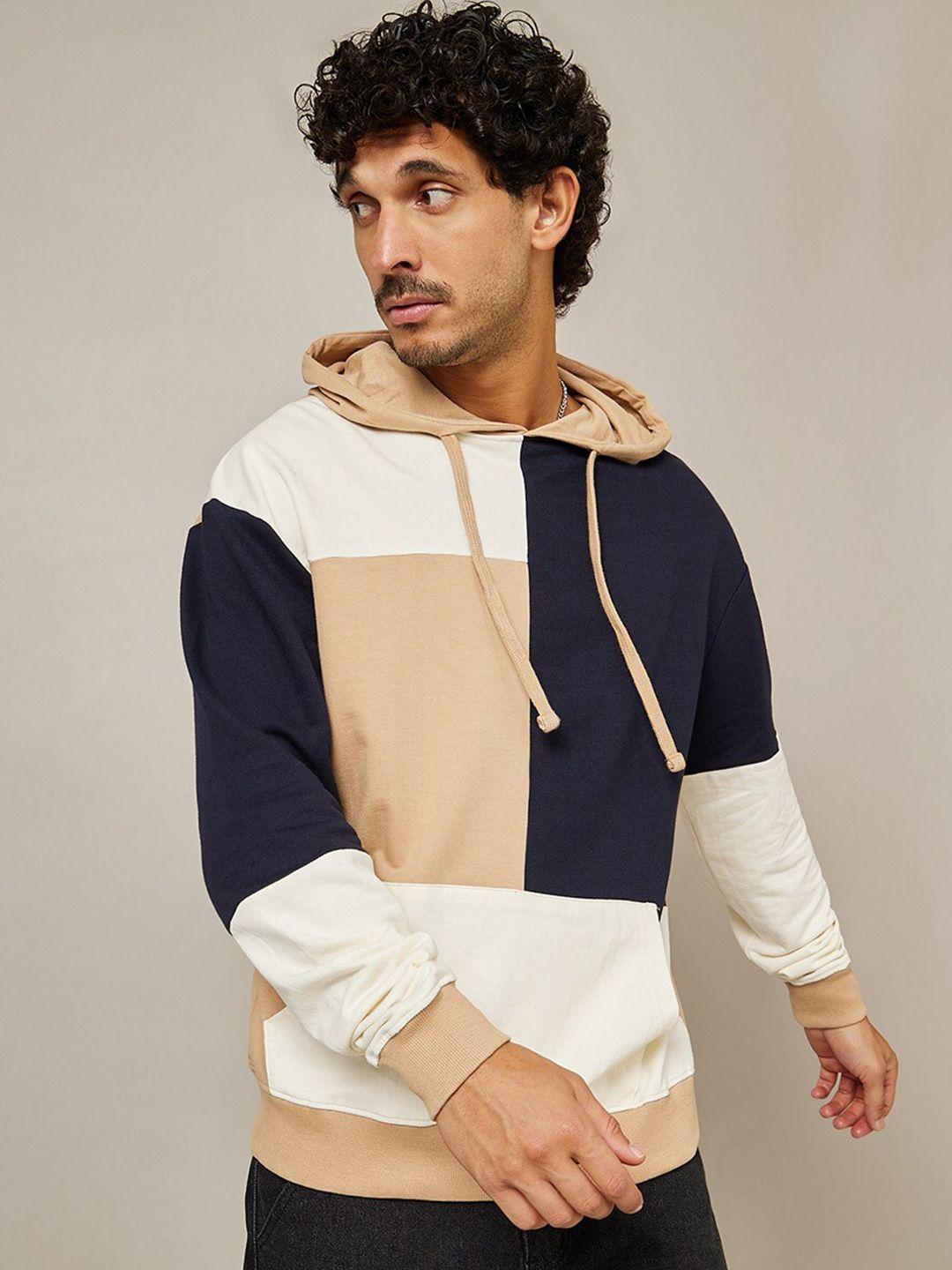 styli-men-colourblocked-boxy-hooded-pure-cotton-sweatshirt