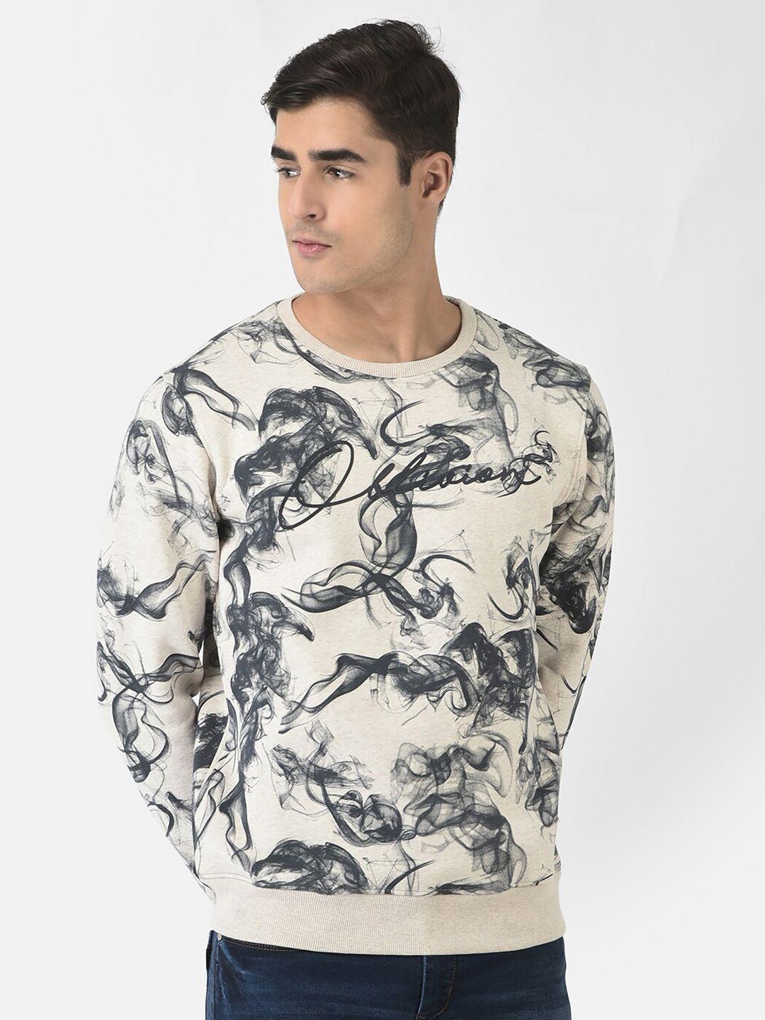 crimsoune-club-men-cream-coloured-printed-cotton-sweatshirt
