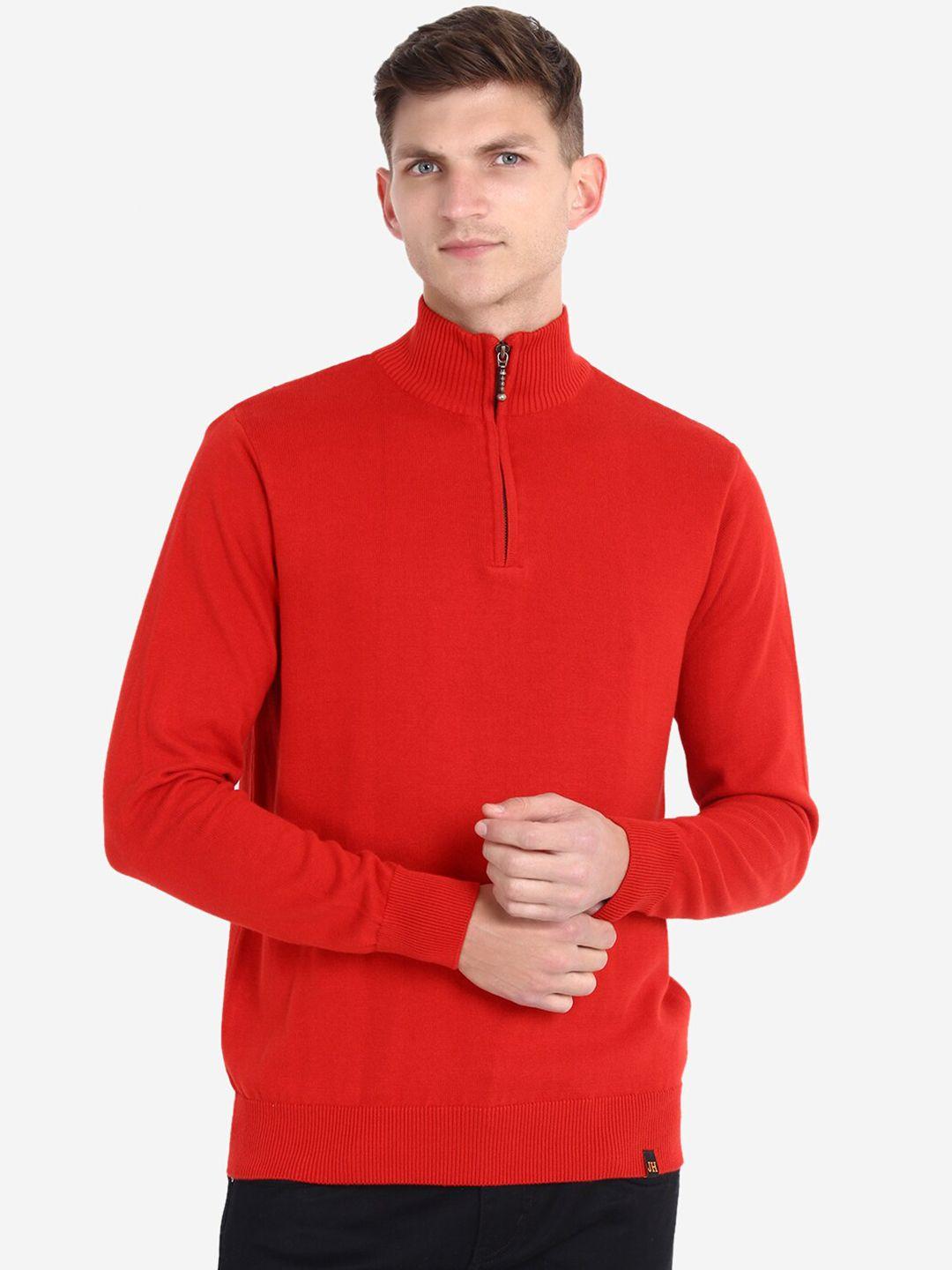 joe-hazel-men-red-solid-cotton-pullover