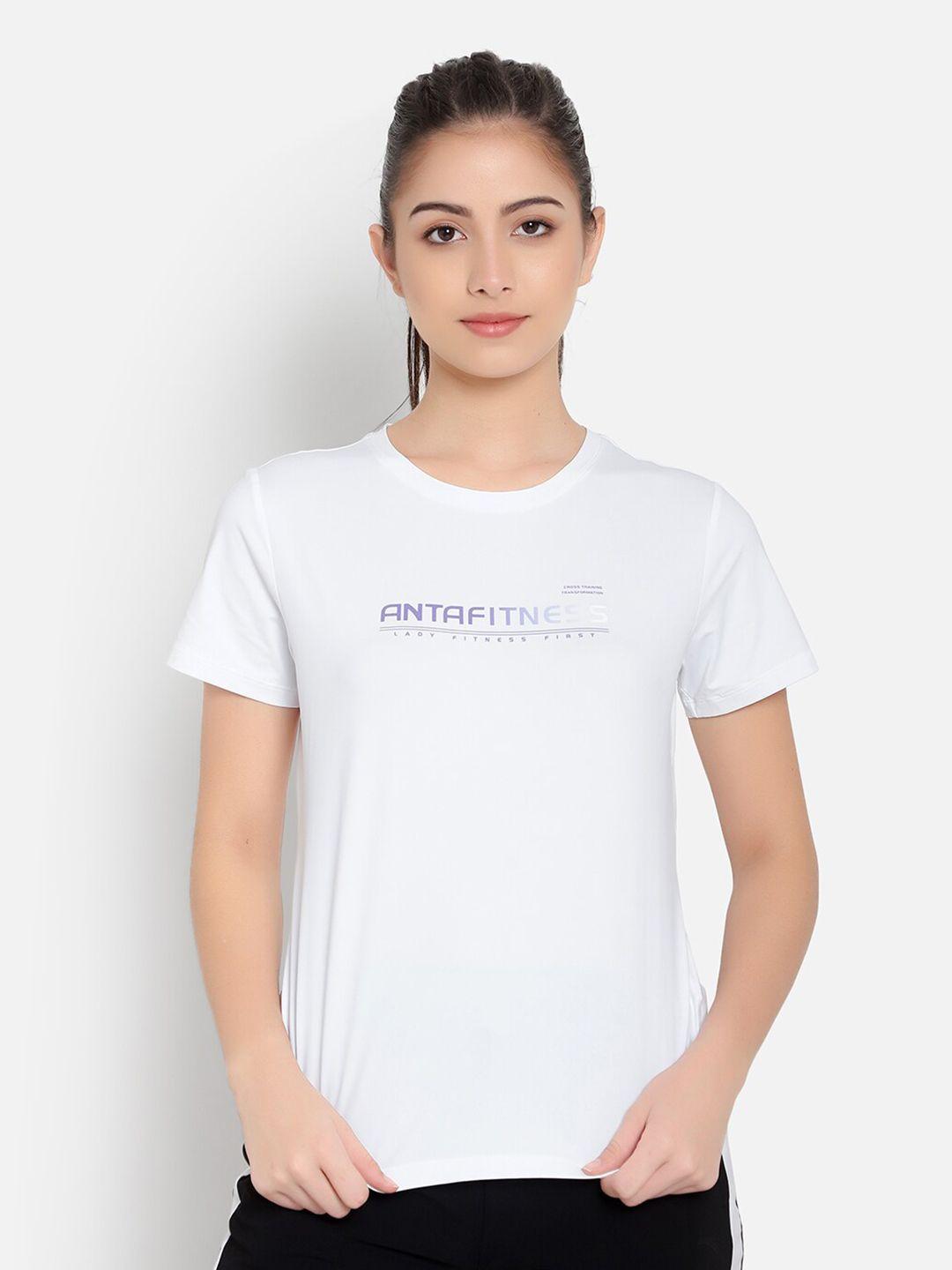 anta-women-white-typography-printed-cotton-t-shirt