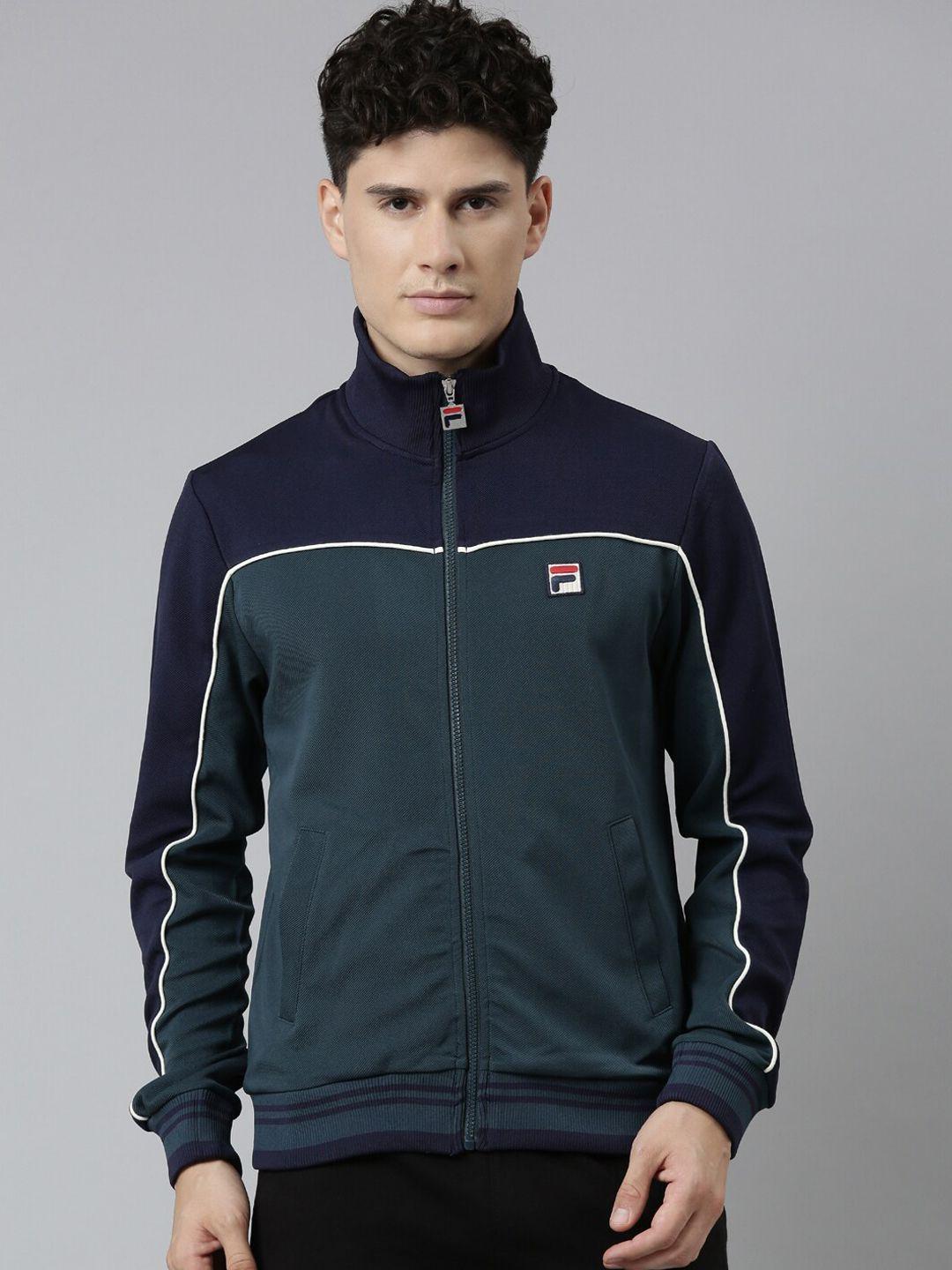 fila-men-teal-&-navy-blue-colourblocked-sporty-jacket