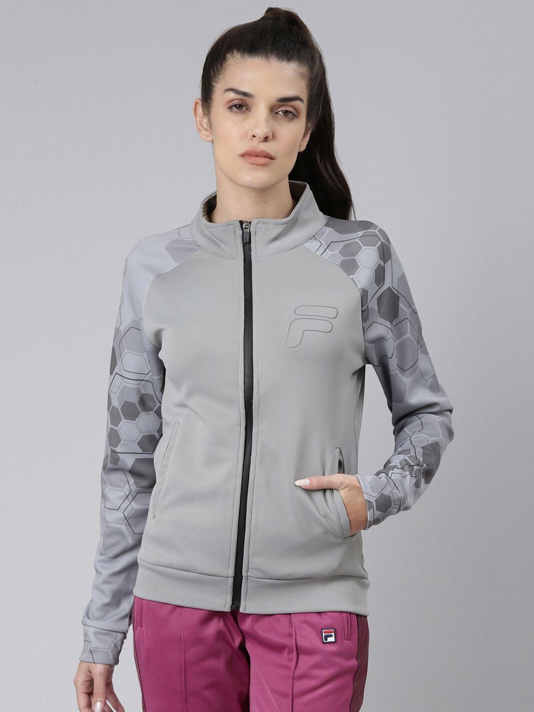 fila-women-grey-geometric-sporty-jacket