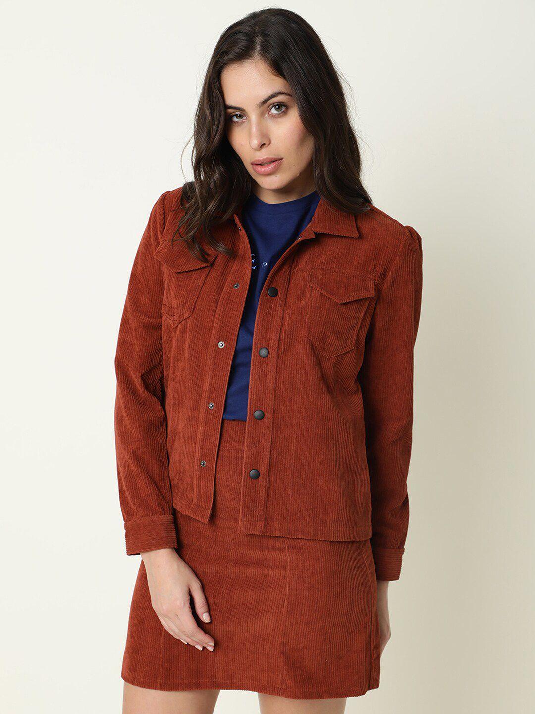 rareism-women-rust-tailored-jacket