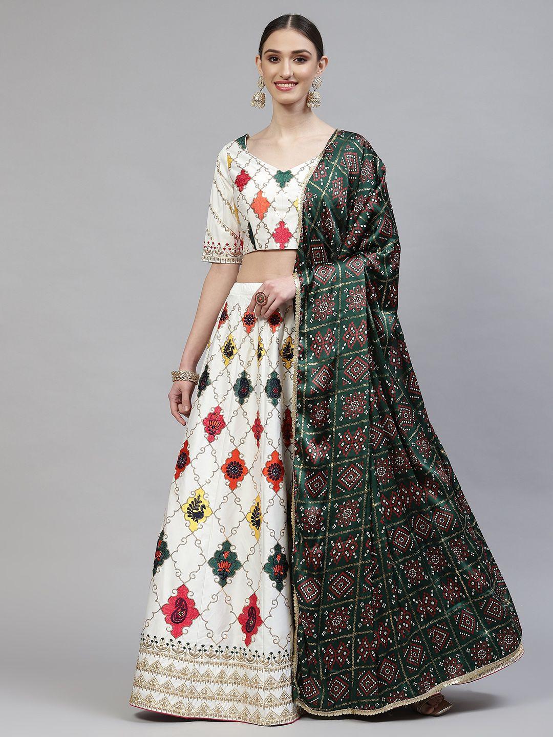 shubhkala-white-embroidered-semi-stitched-lehenga-&-blouse-with-dupatta