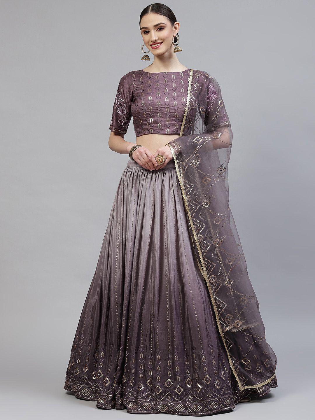 shubhkala-purple-embroidered-semi-stitched-lehenga-&-blouse-with-dupatta