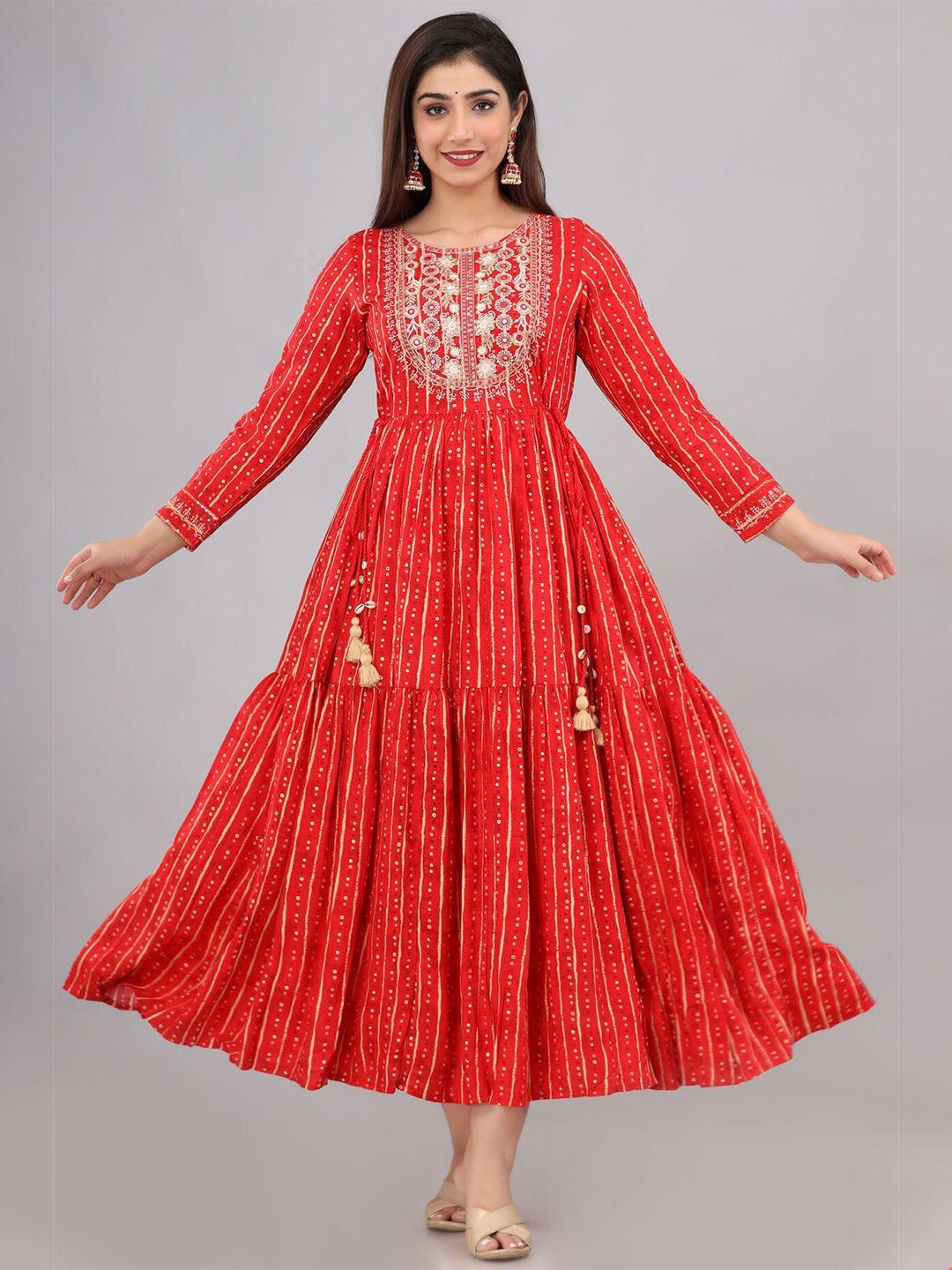 fashion-dwar-red-ethnic-motifs-maxi-dress