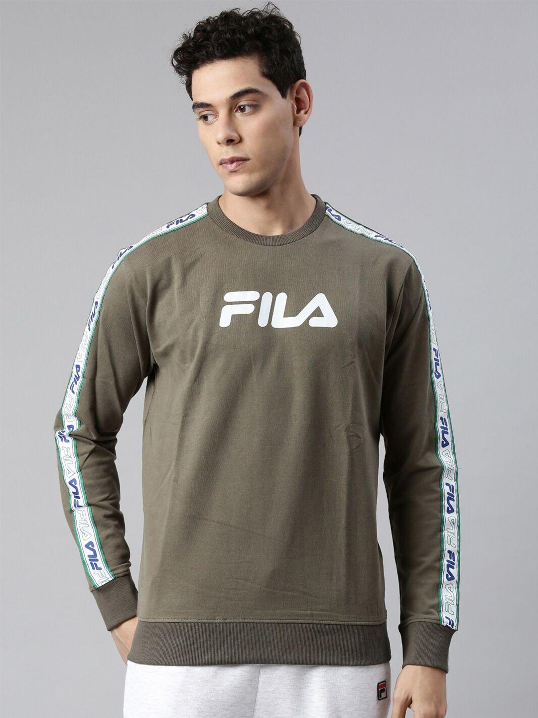 fila-men-green-printed-cotton-sweatshirt