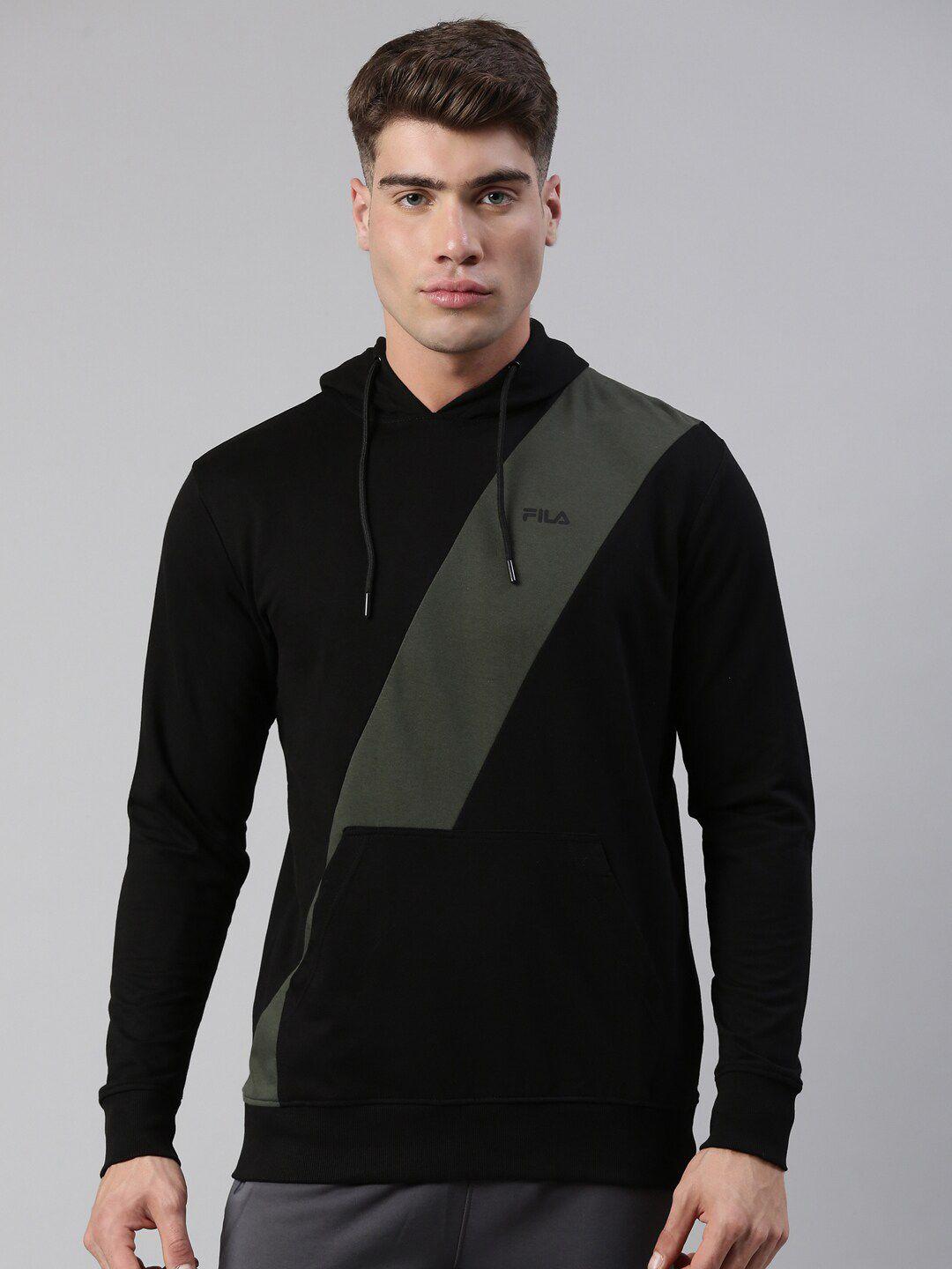 fila-men-black-colourblocked-cotton-sweatshirt