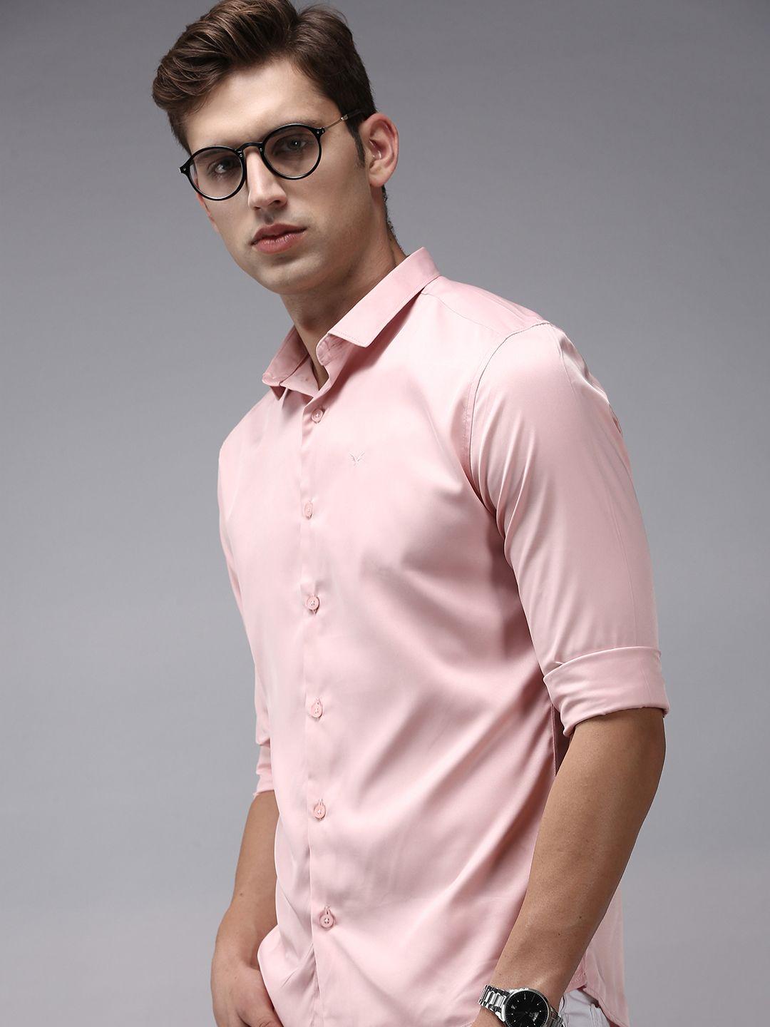 showoff-men-peach-coloured-comfort-cotton-casual-shirt