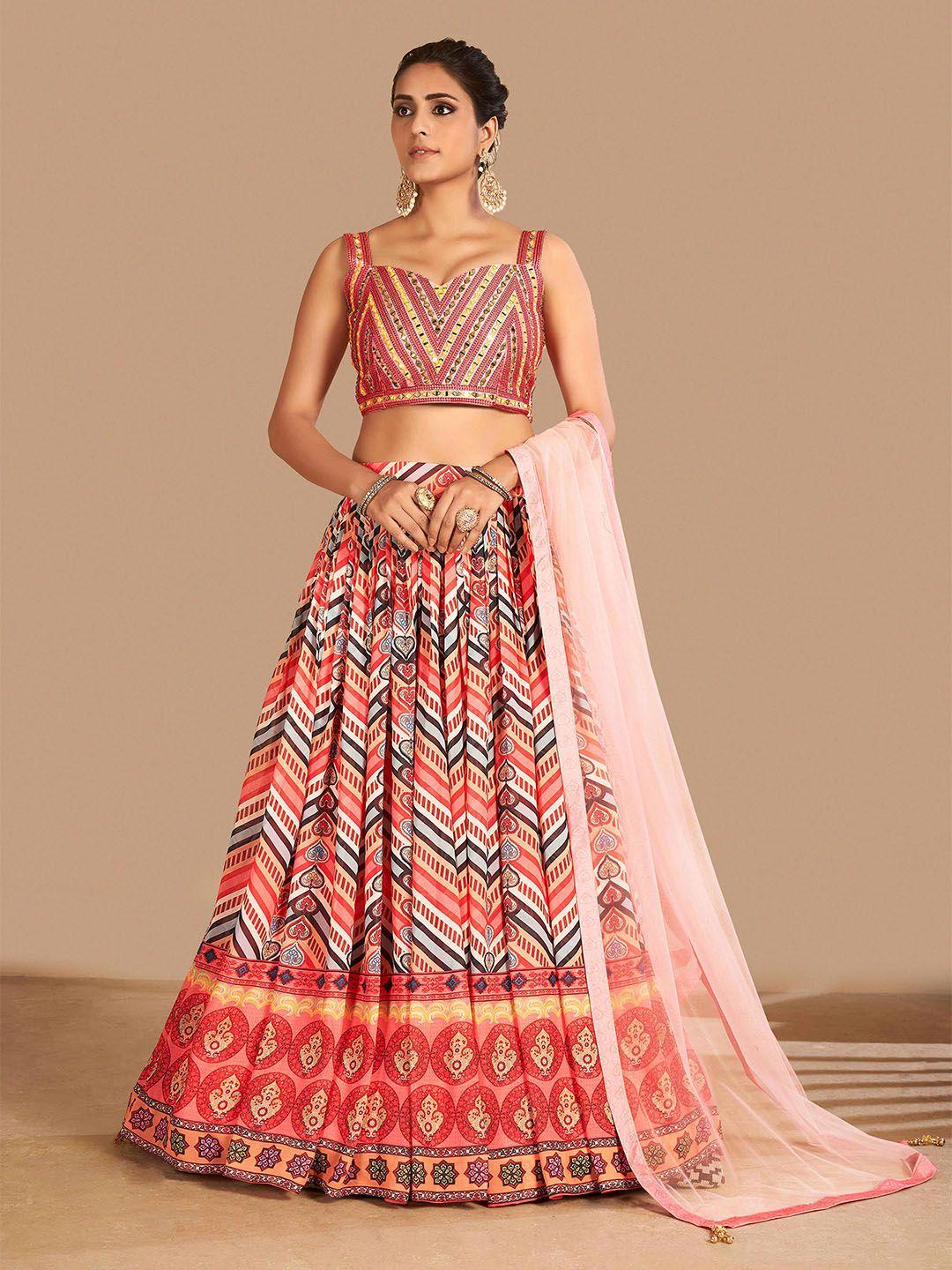 fusionic-pink-&-white-embroidered-semi-stitched-lehenga-&-unstitched-blouse-with-dupatta