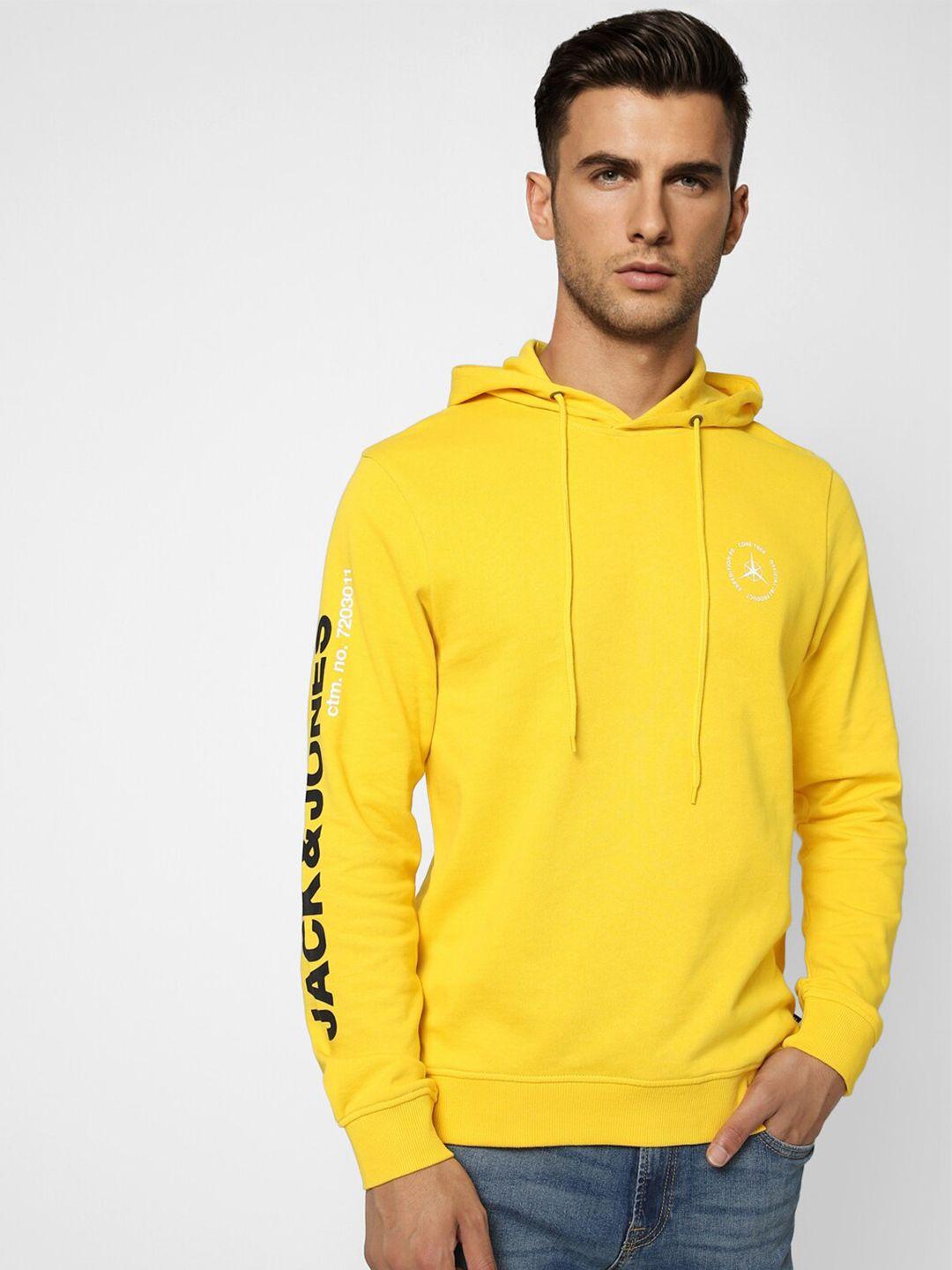 jack-&-jones-men-yellow-hooded-sweatshirt