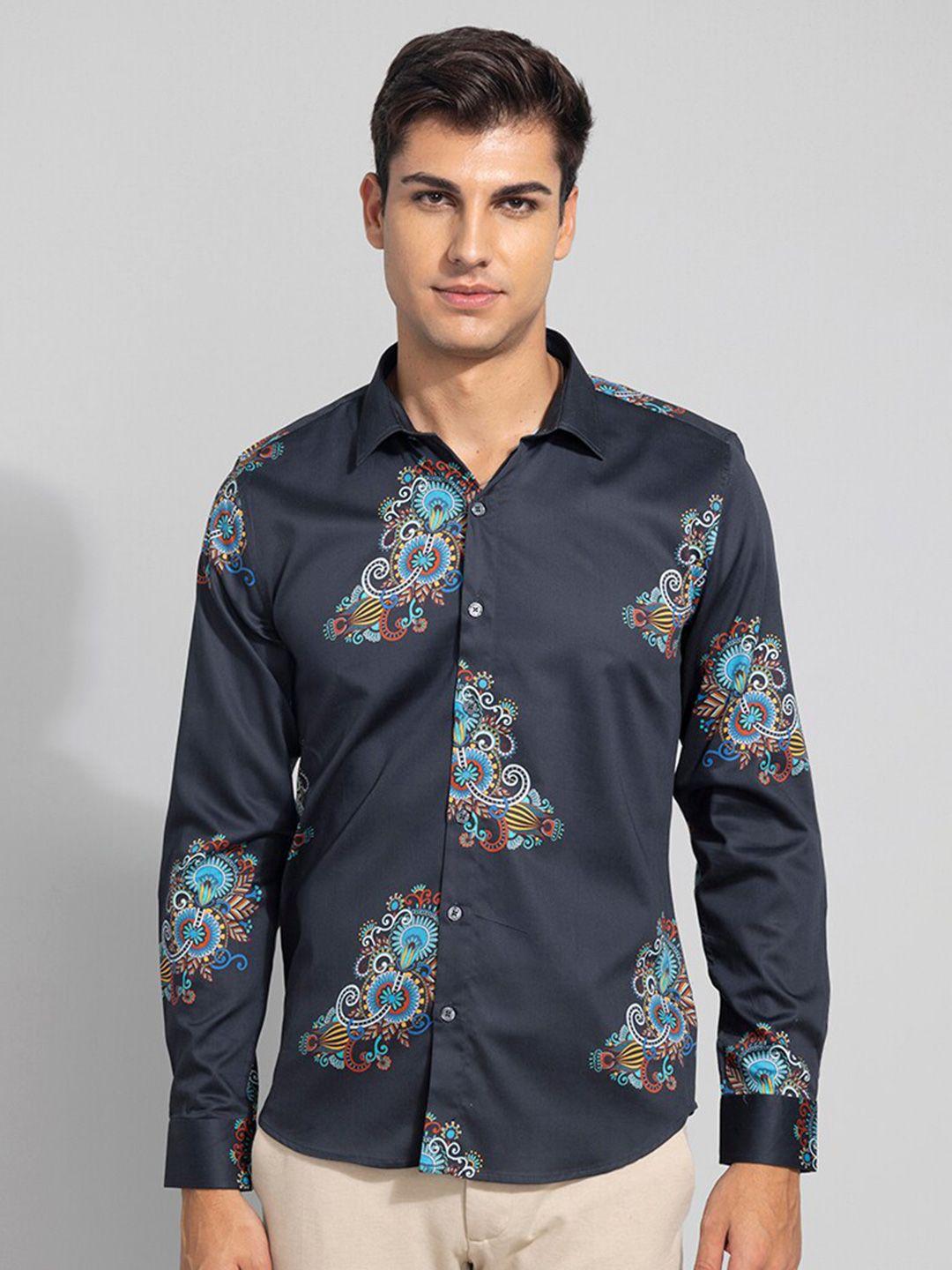 snitch-men-black-slim-fit-floral-printed-casual-shirt