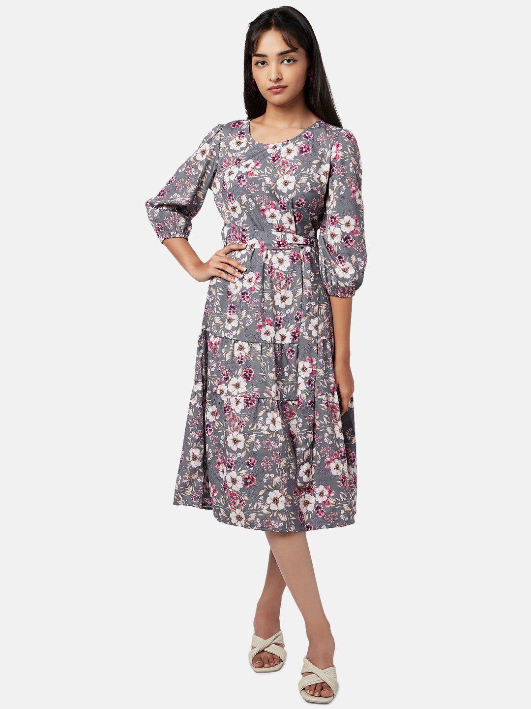 yu-by-pantaloons-floral-printed-fit-and-flare-three-quarter-sleeves-dress