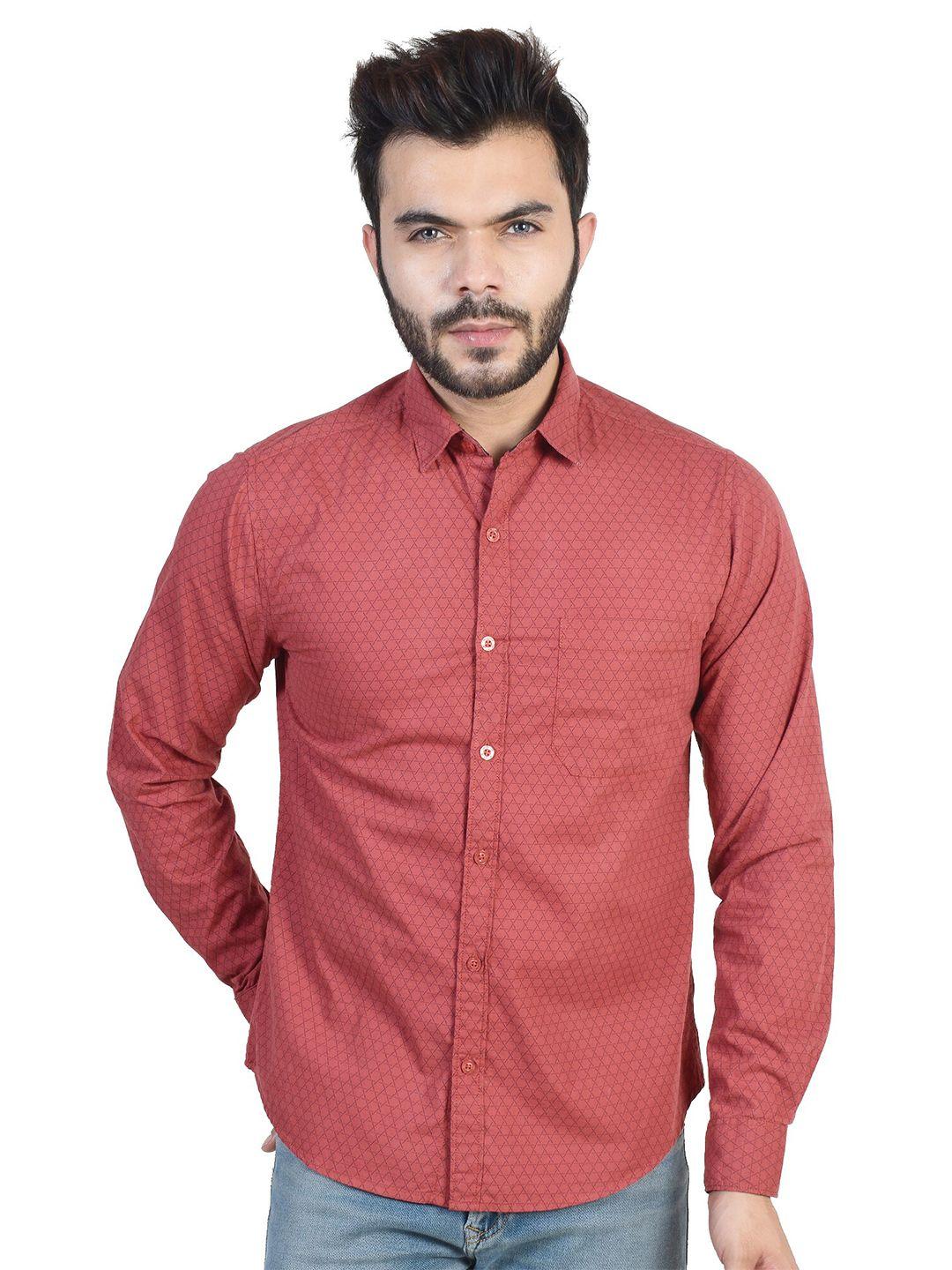 valen-club-men-red-slim-fit-pure-cotton-casual-shirt