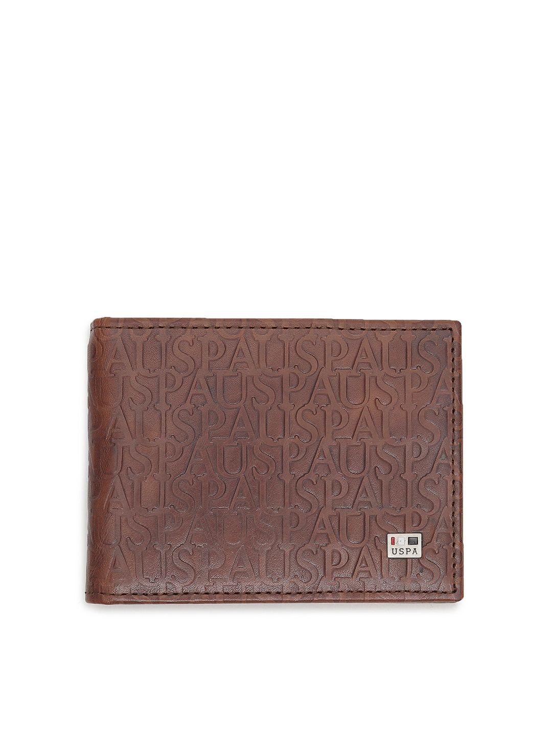 u-s-polo-assn-men-tan-typography-textured-leather-two-fold-wallet