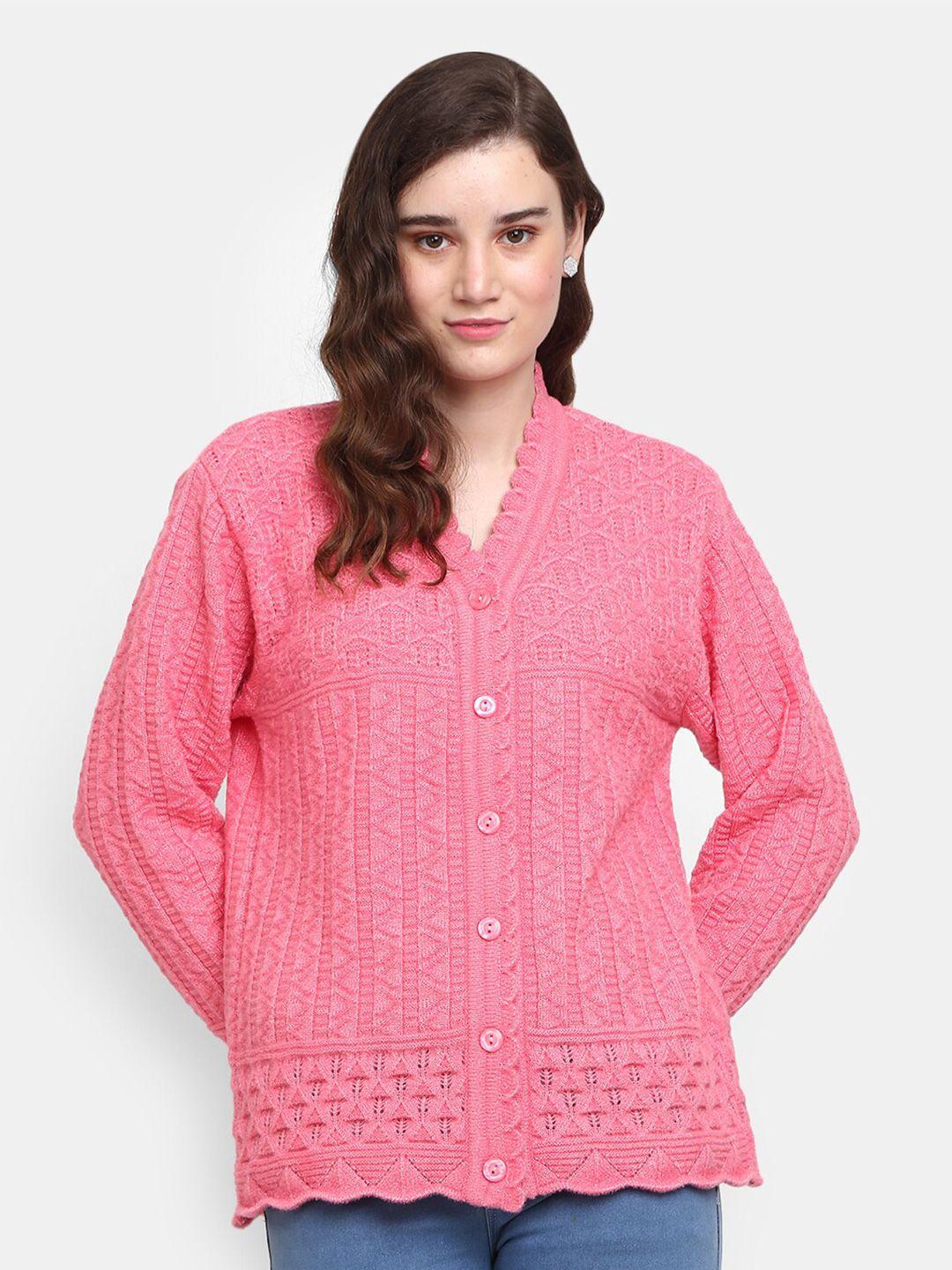 v-mart-women-pink-fleece-cardigan