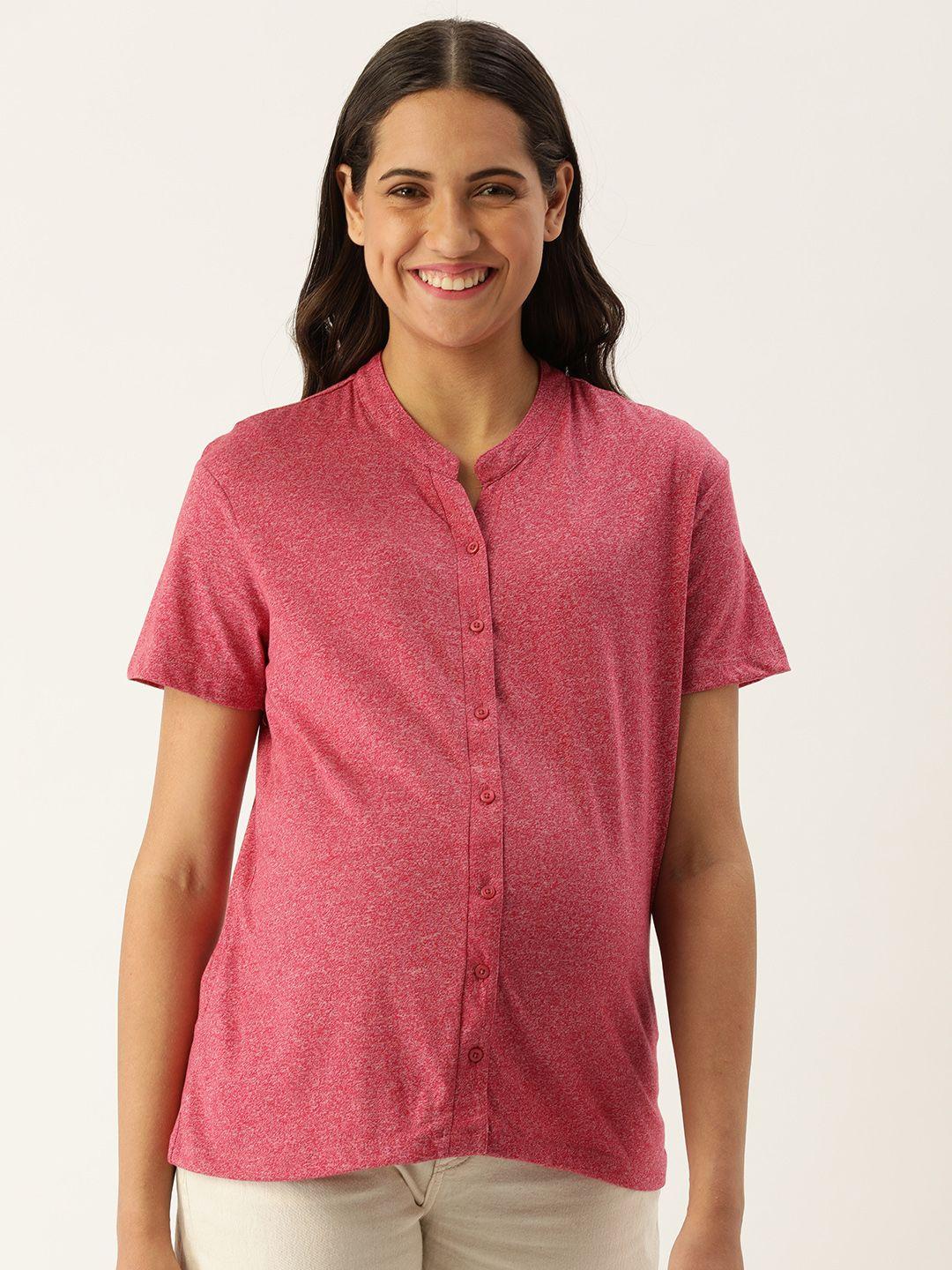 nejo-dusty-pink-round-neck-pure-cotton-top