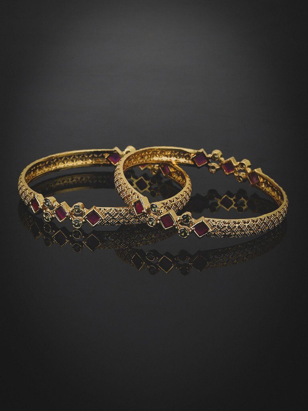 carlton-london-set-of-2-gold-plated-white-&-pink-stone-studded--bangles