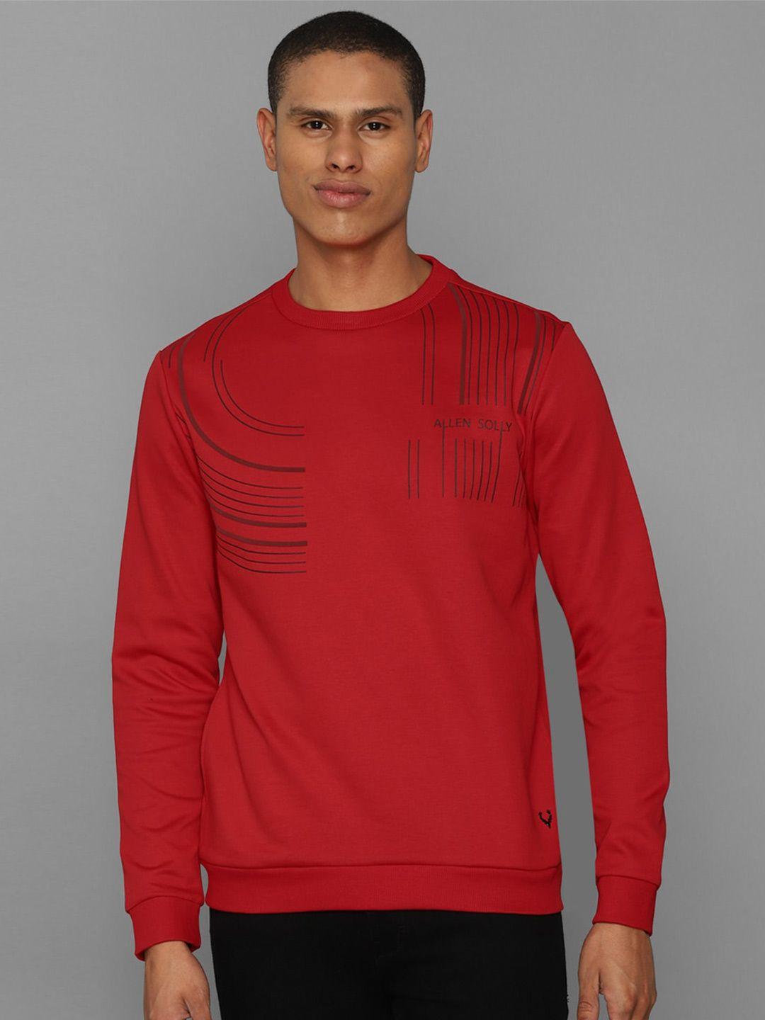 allen-solly-men-red-cotton-printed-sweatshirt