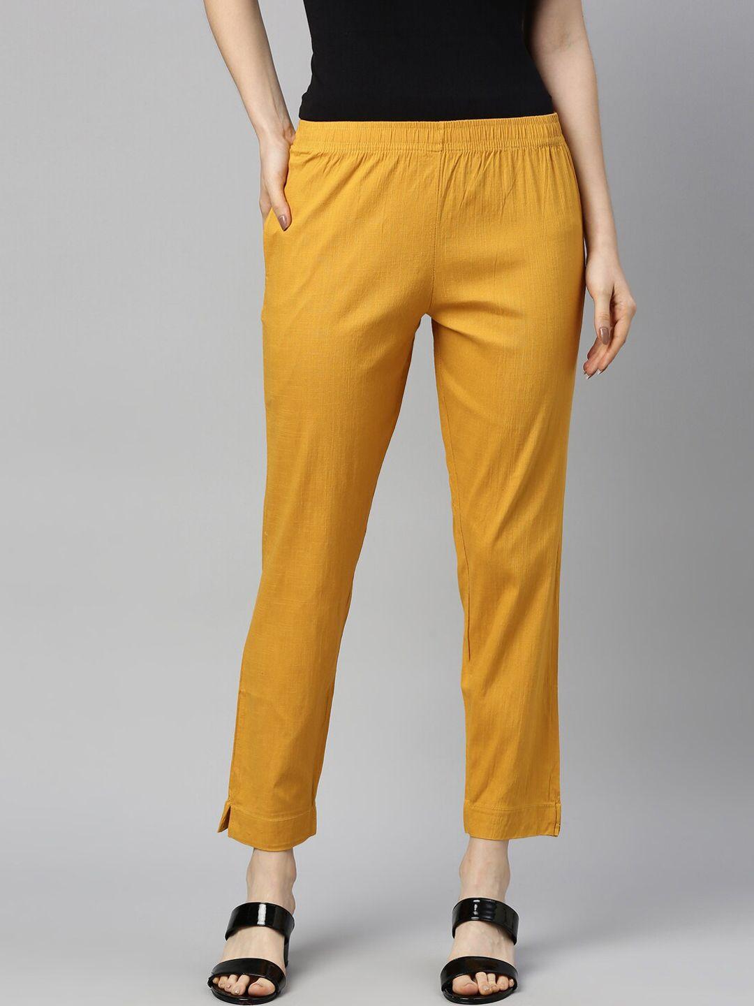 goldstroms-women-mustard-yellow-cotton-trousers