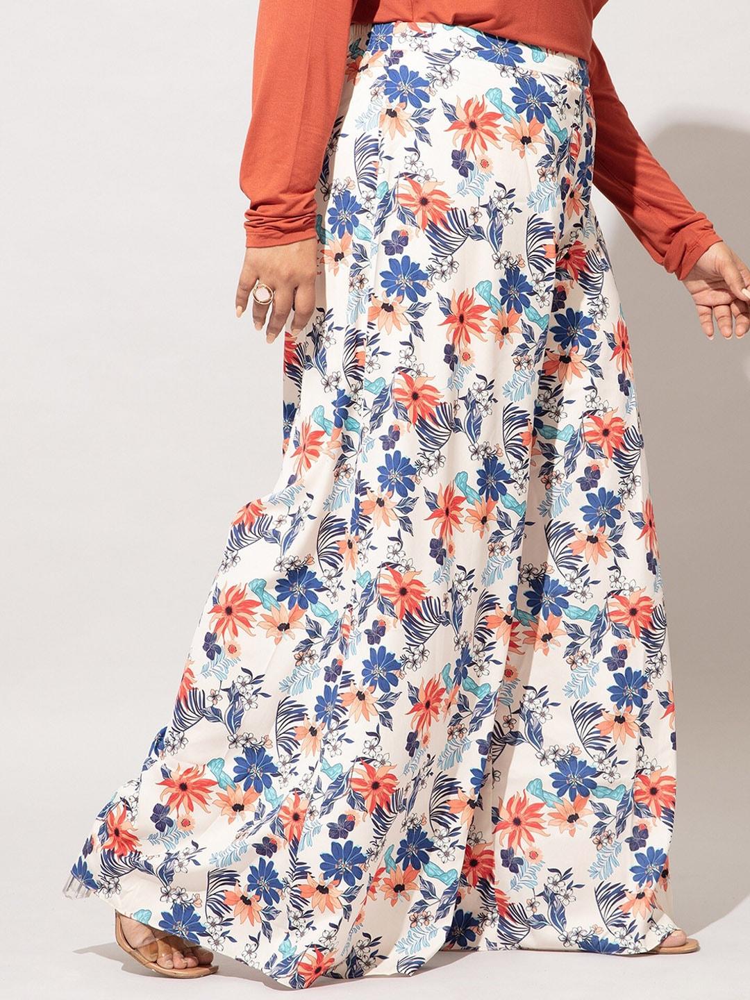 20dresses-women-off-white-floral-printed-comfort-high-rise-culottes-trousers