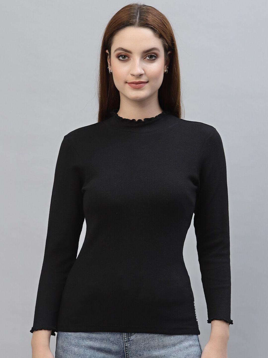 friskers-black-high-neck-long-sleeve-casual-top