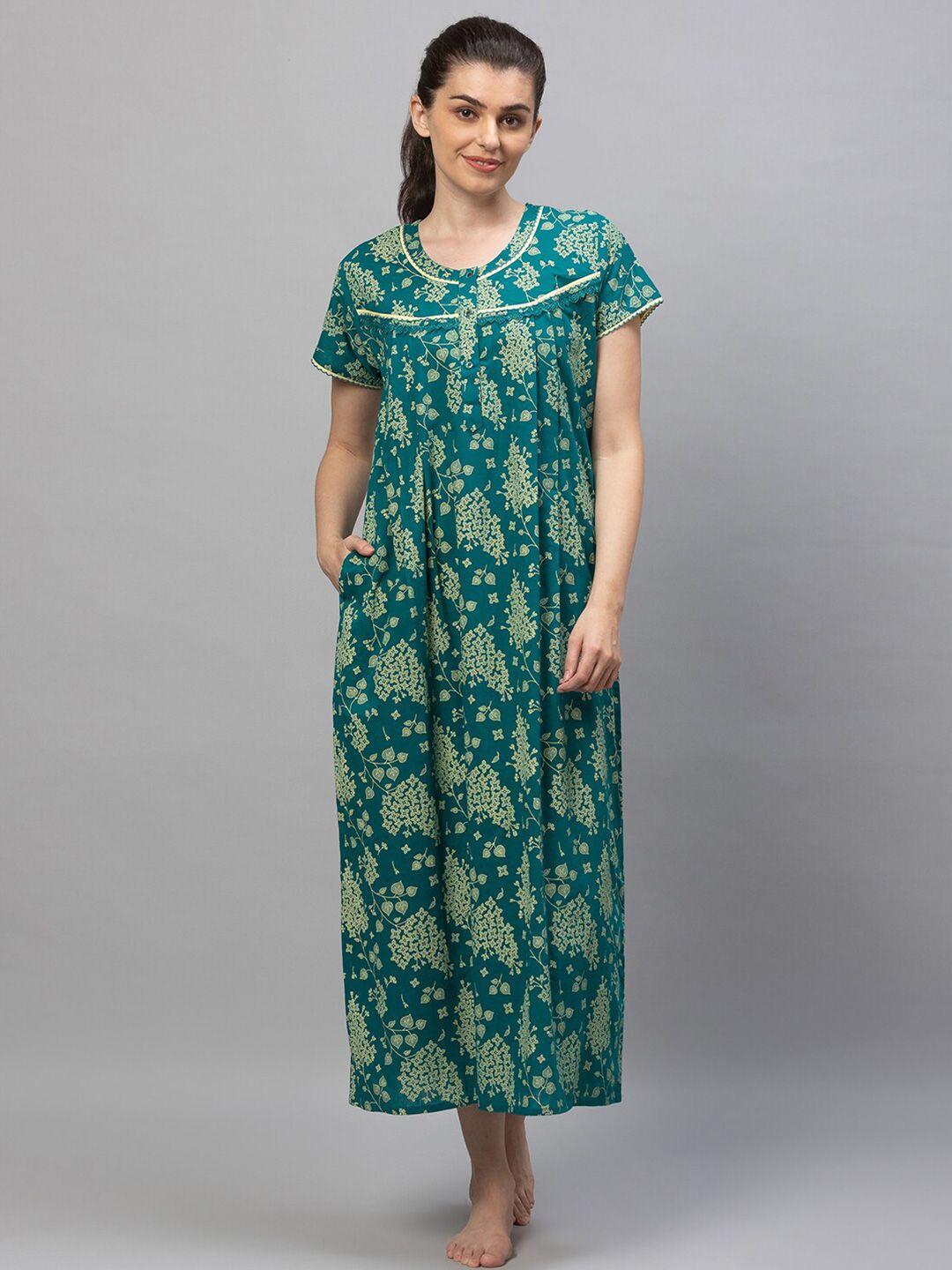 av2-green-printed-maxi-pure-cotton-nightdress