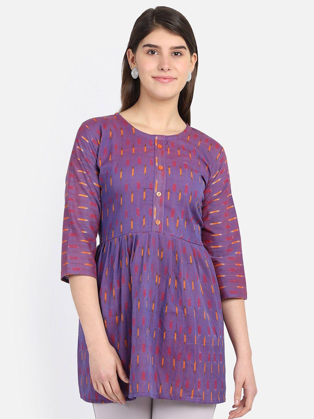 resha-ethnic-motifs-printed-pure-cotton-pleated-kurti