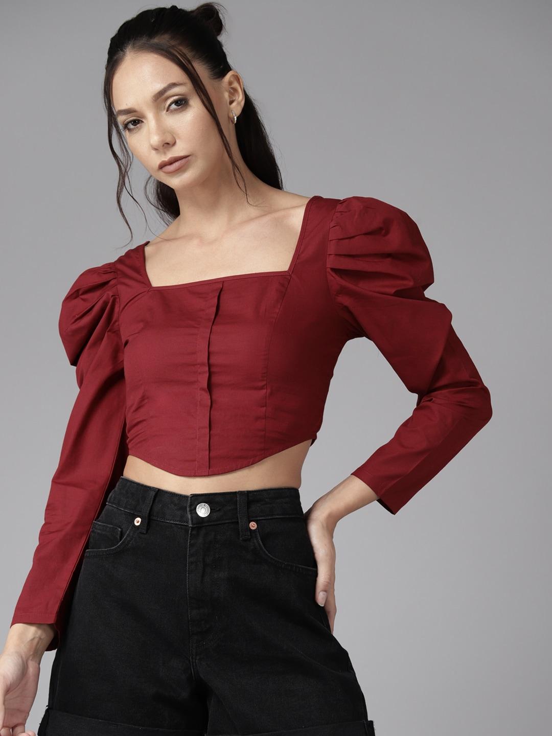 the-roadster-lifestyle-co.-puff-sleeve-cotton-crop-top