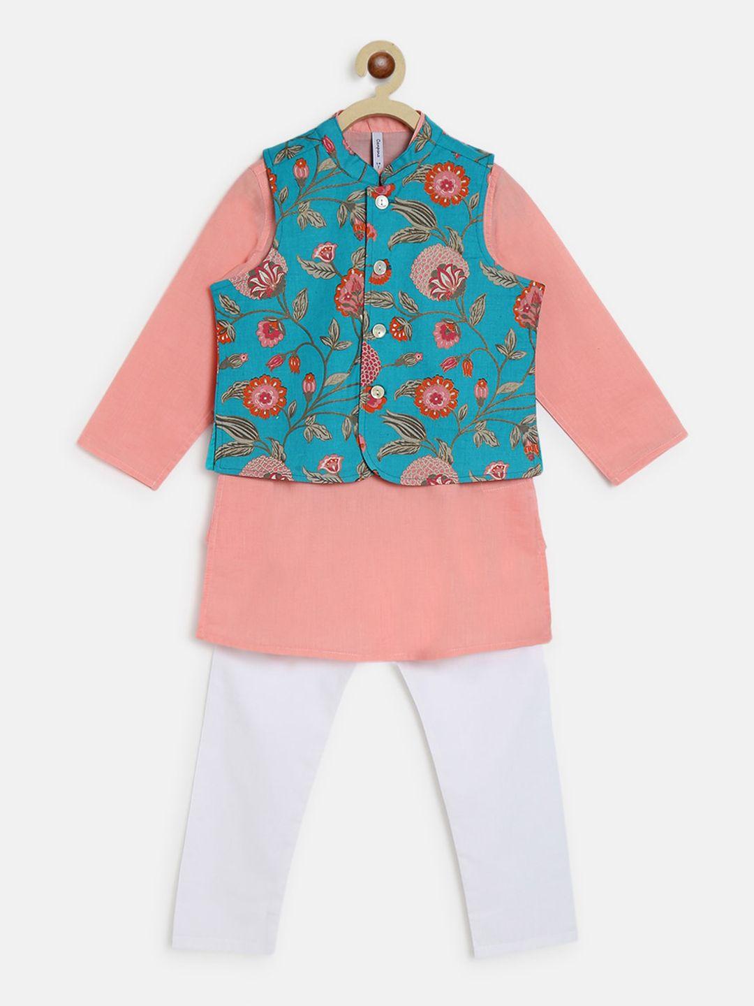 campana-boys-pink-pure-cotton-kurta-with-pyjamas