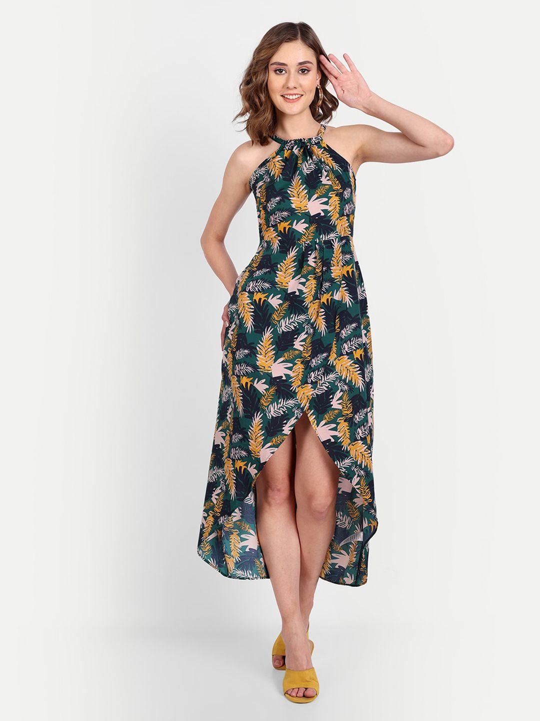 essque-floral-printed-halter-neck-crepe-midi-dress