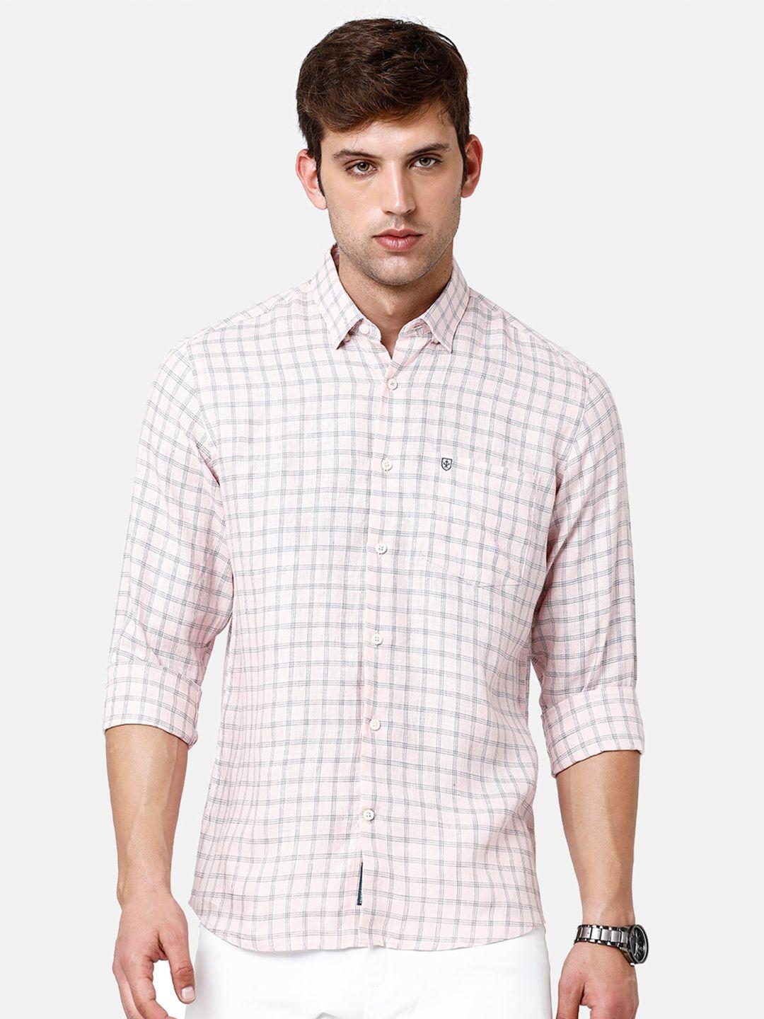 linen-club-men-checked-casual-shirt