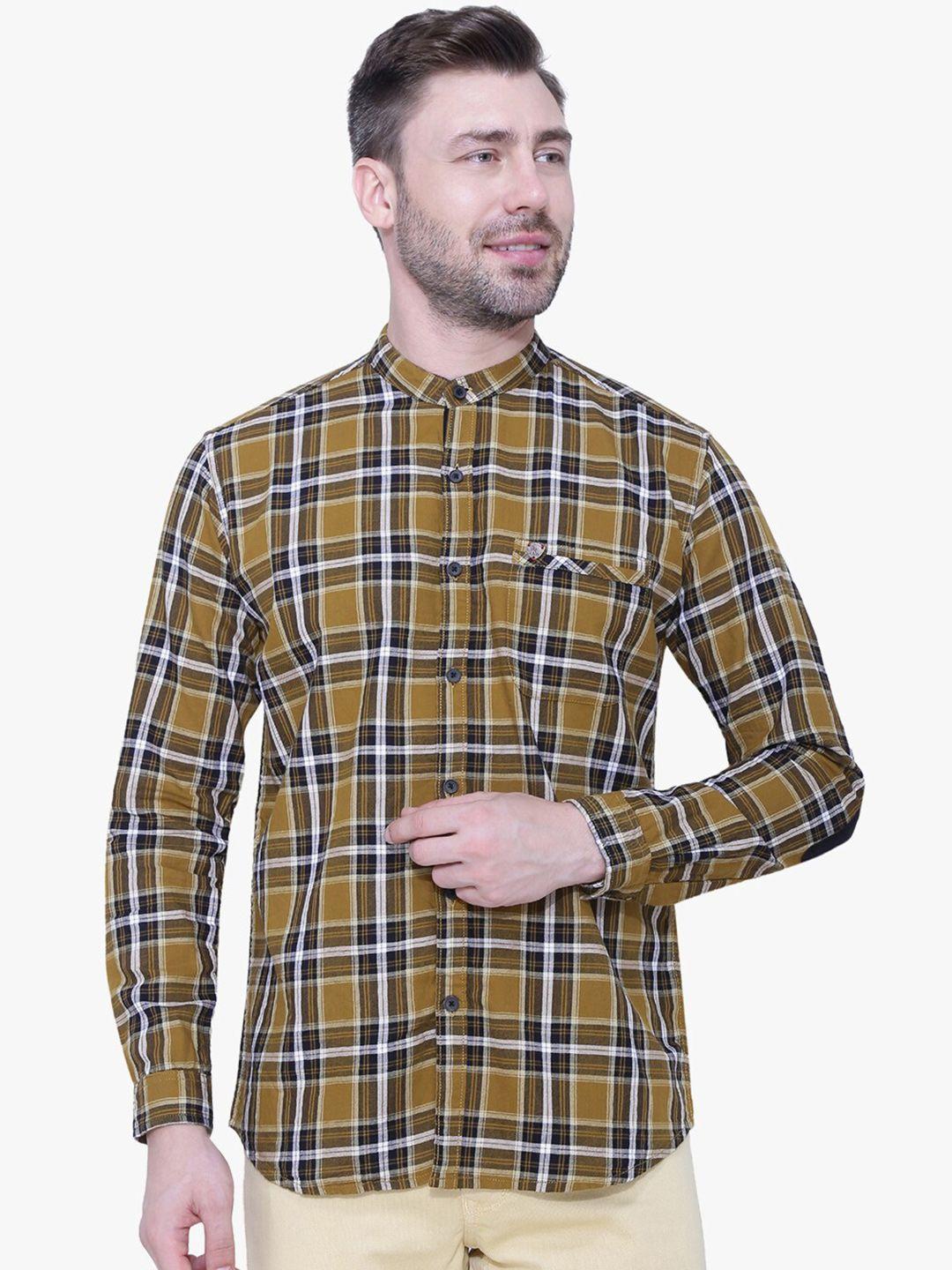kuons-avenue-men-checked-cotton-smart-slim-fit-casual-shirt