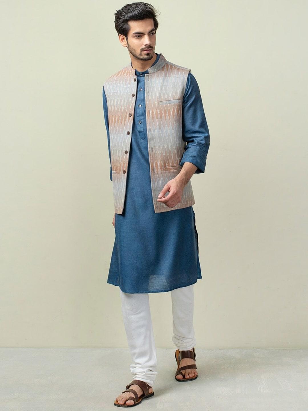 fabindia-men-ikat-printed-nehru-jacket